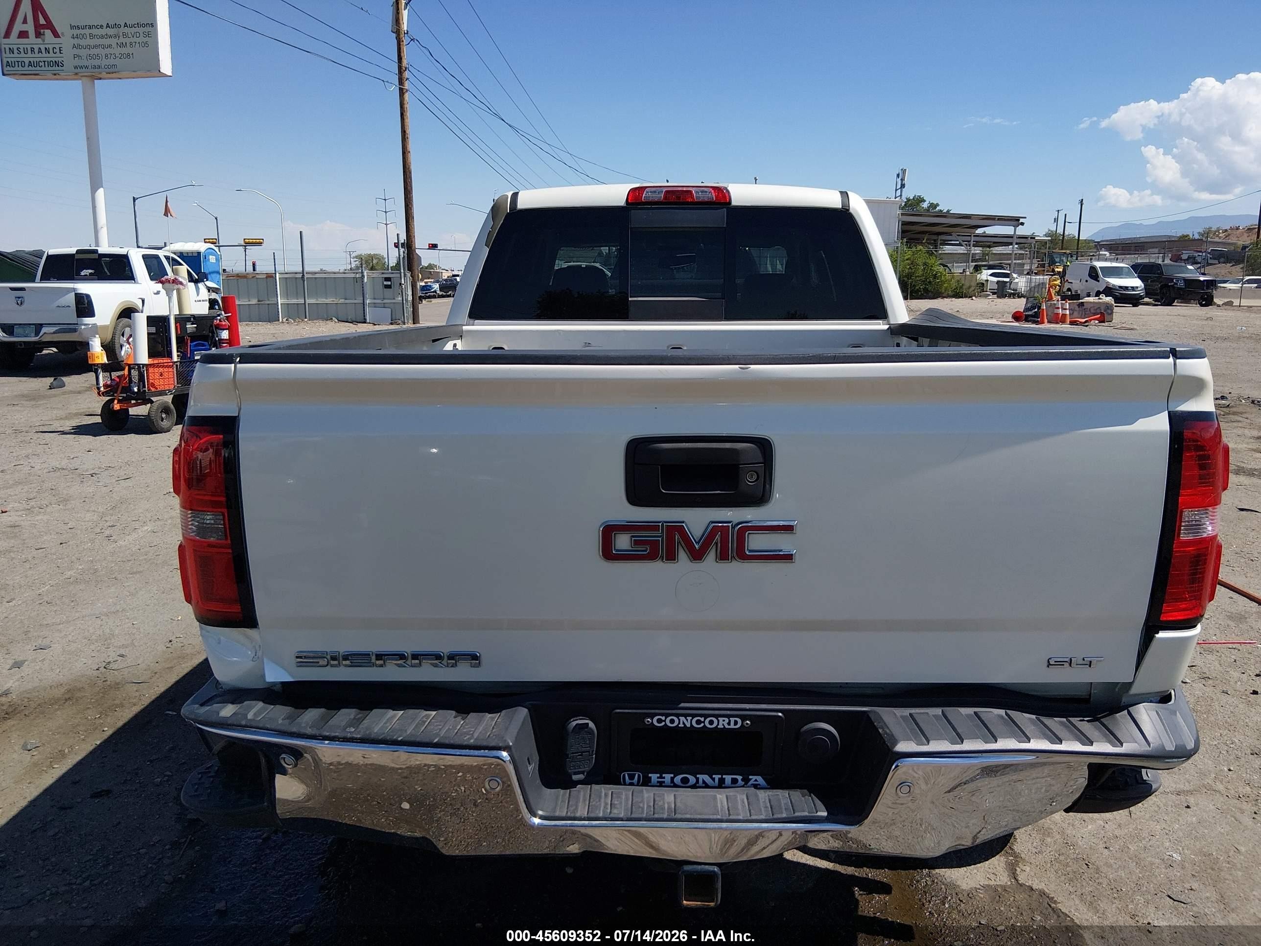 2014 Gmc Sierra 1500 Slt White vin: 3GTP1VECXEG481793