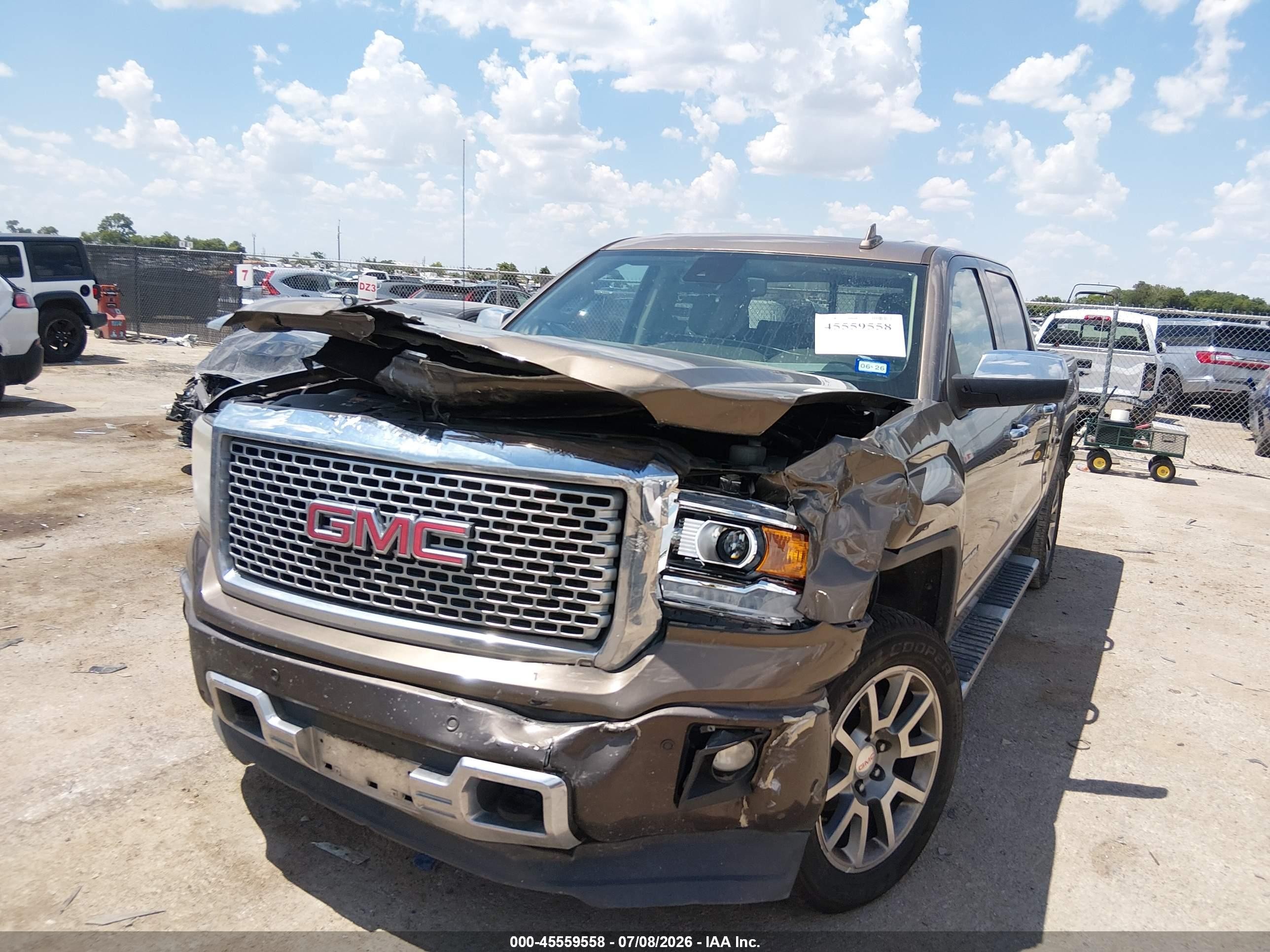 2015 Gmc Sierra 1500 Denali Brown vin: 3GTP1WEJ3FG355605