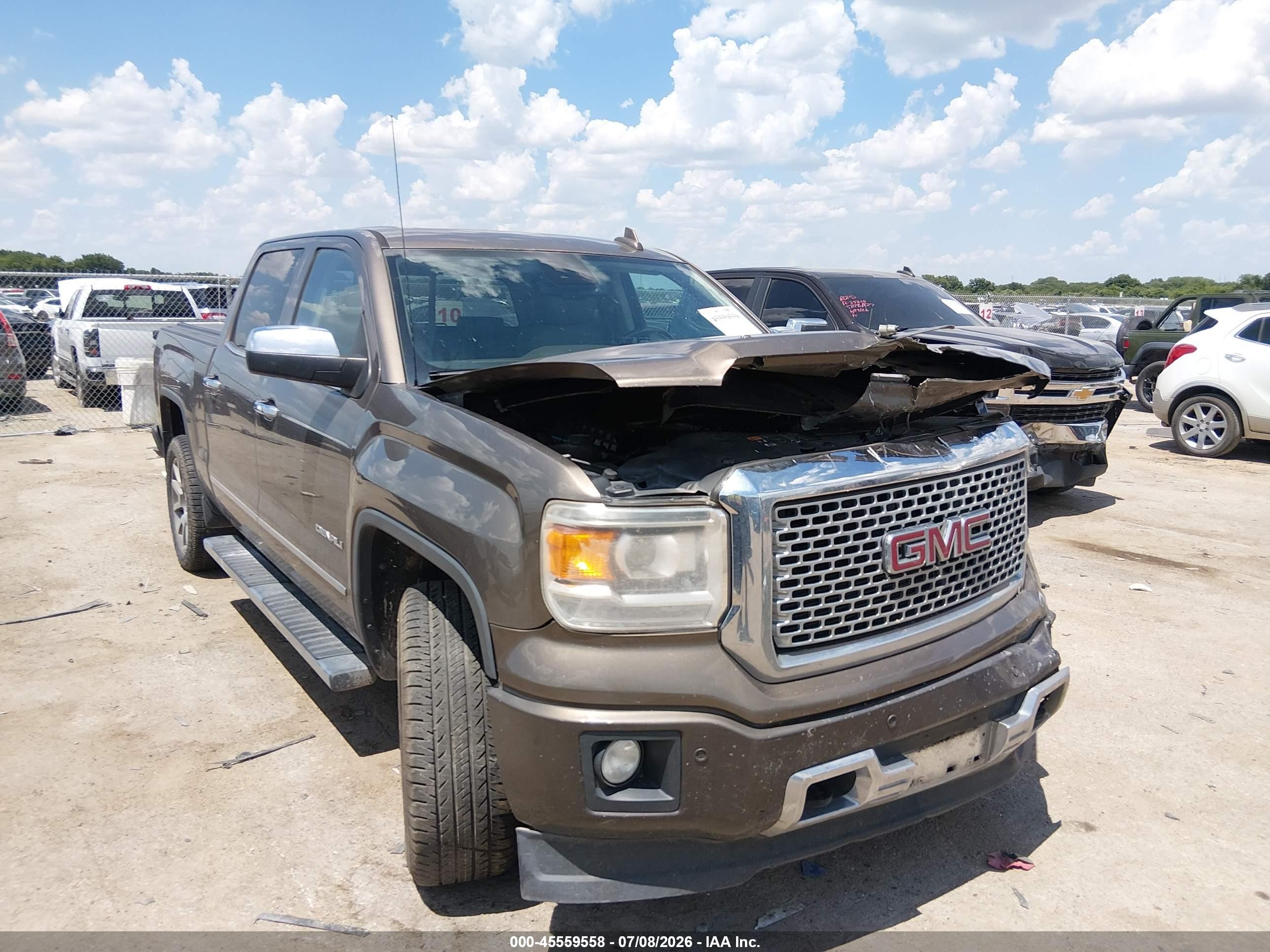 2015 Gmc Sierra 1500 Denali Brown vin: 3GTP1WEJ3FG355605