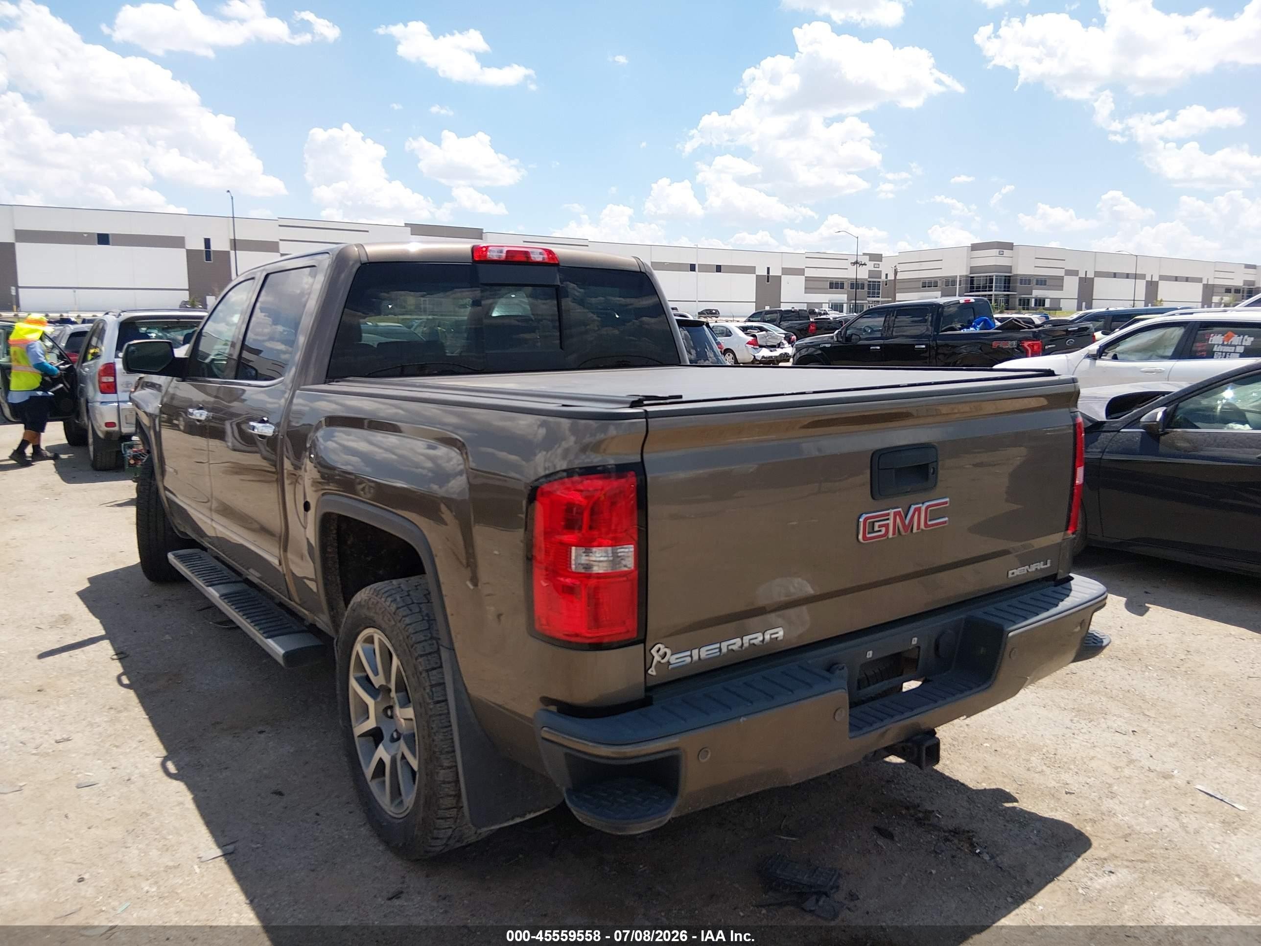 2015 Gmc Sierra 1500 Denali Brown vin: 3GTP1WEJ3FG355605