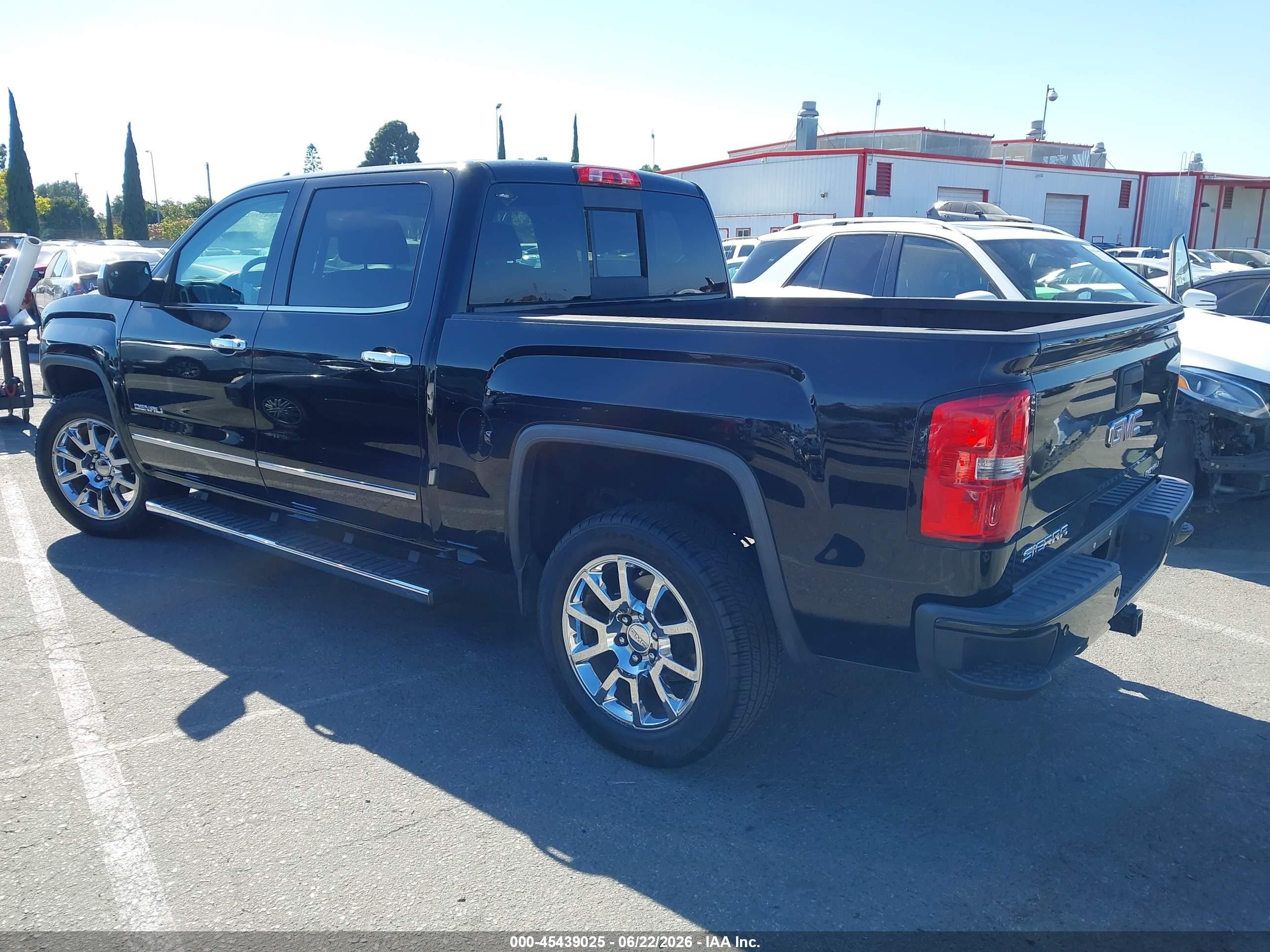 2014 Gmc Sierra 1500 Denali Black vin: 3GTP1WEJ7EG525429