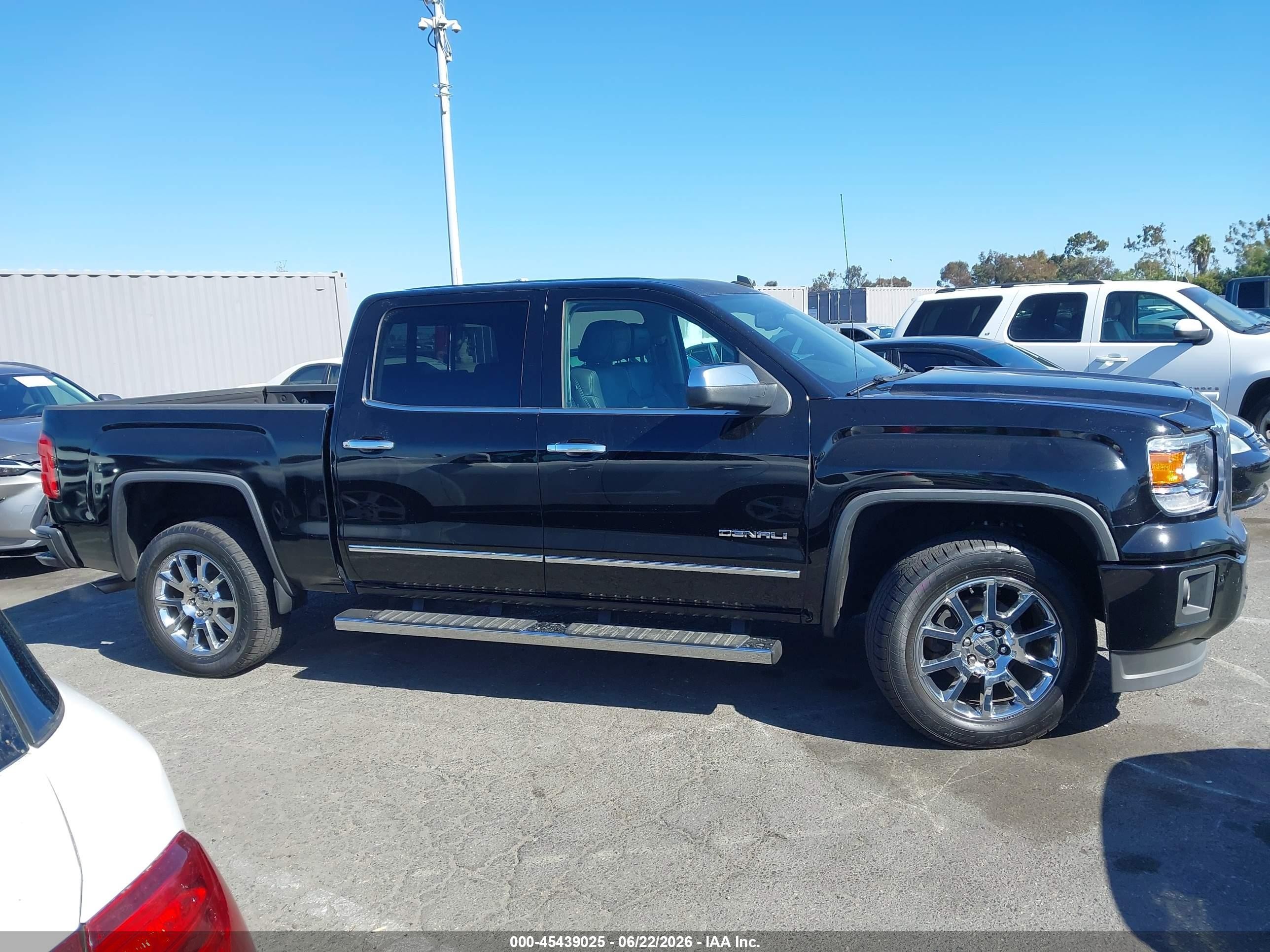 2014 Gmc Sierra 1500 Denali Black vin: 3GTP1WEJ7EG525429