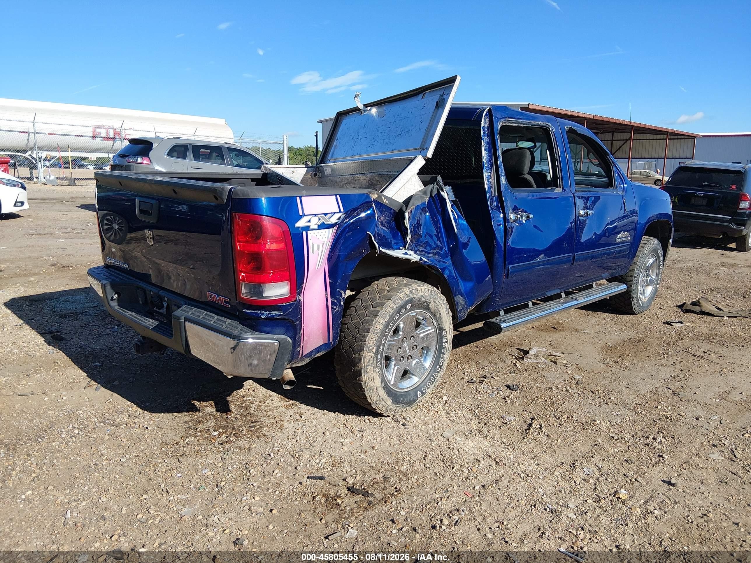 2013 Gmc Sierra 1500 Sl Blue vin: 3GTP2UEAXDG232544