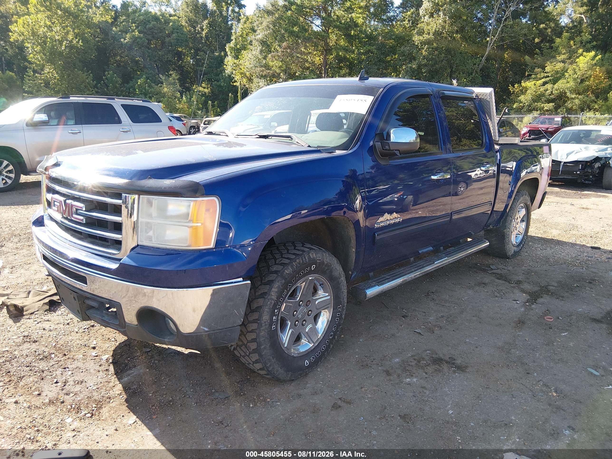 2013 Gmc Sierra 1500 Sl Blue vin: 3GTP2UEAXDG232544