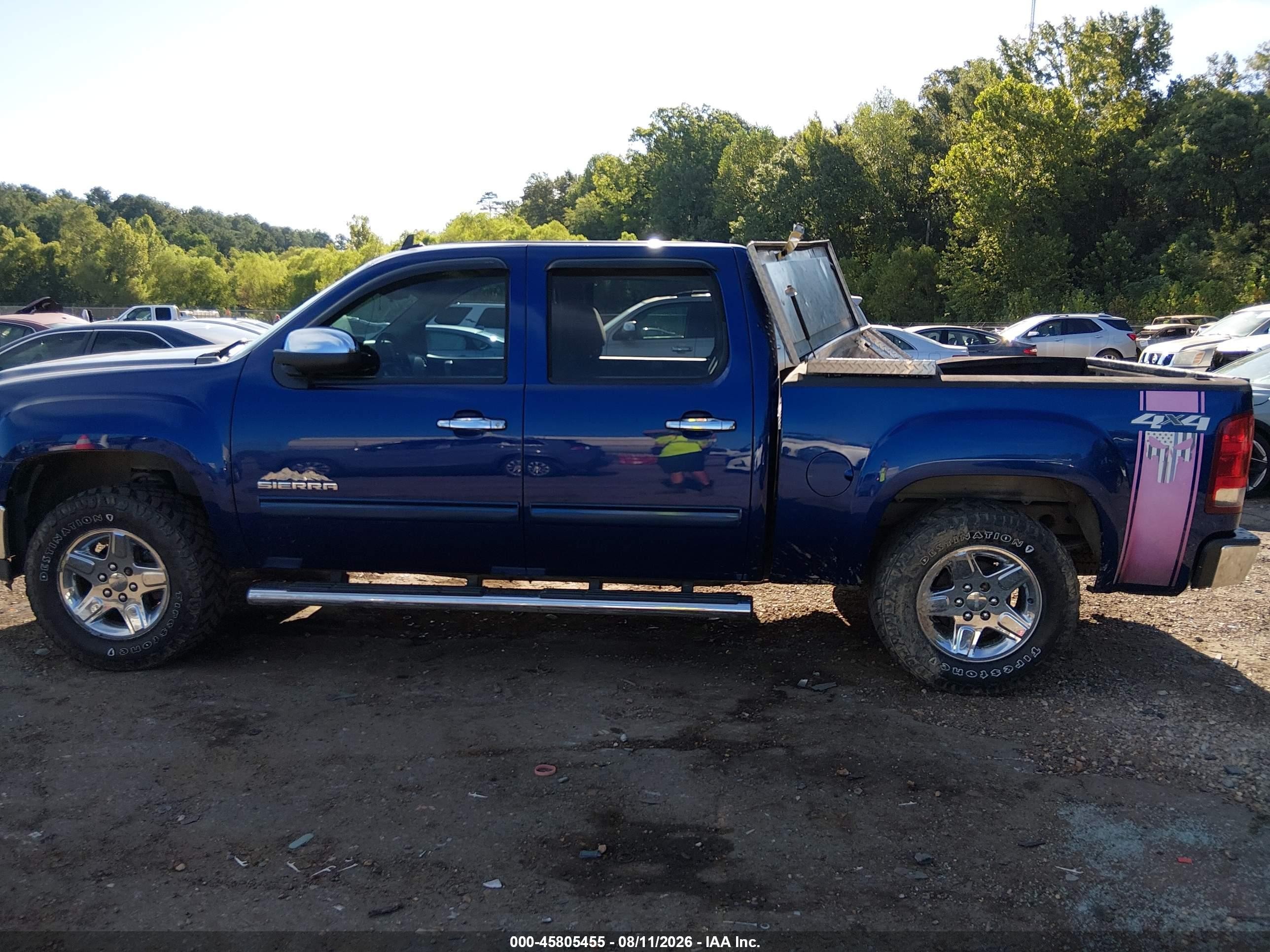 2013 Gmc Sierra 1500 Sl Blue vin: 3GTP2UEAXDG232544