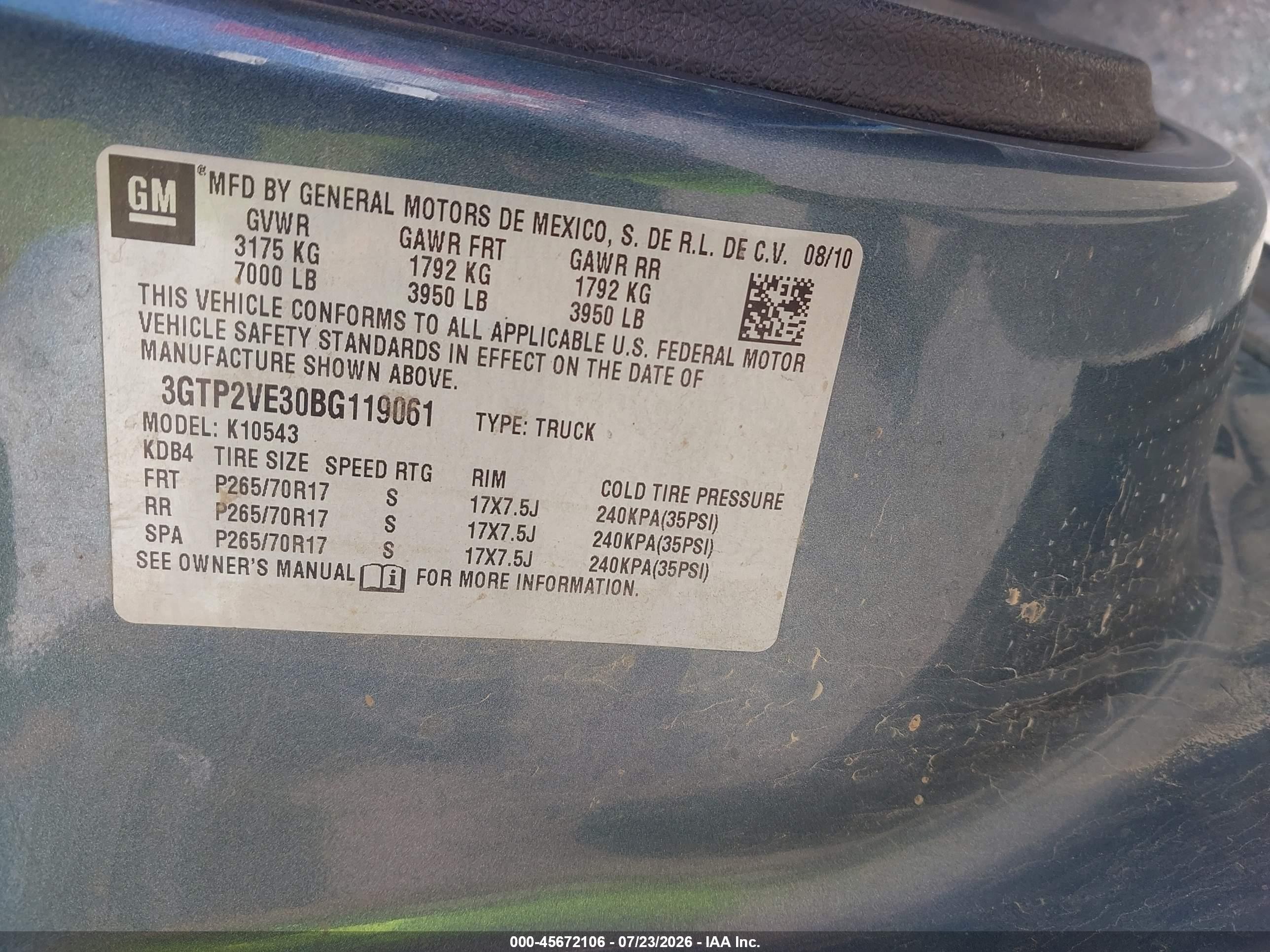 2011 Gmc Sierra 1500 Sle Blue vin: 3GTP2VE30BG119061
