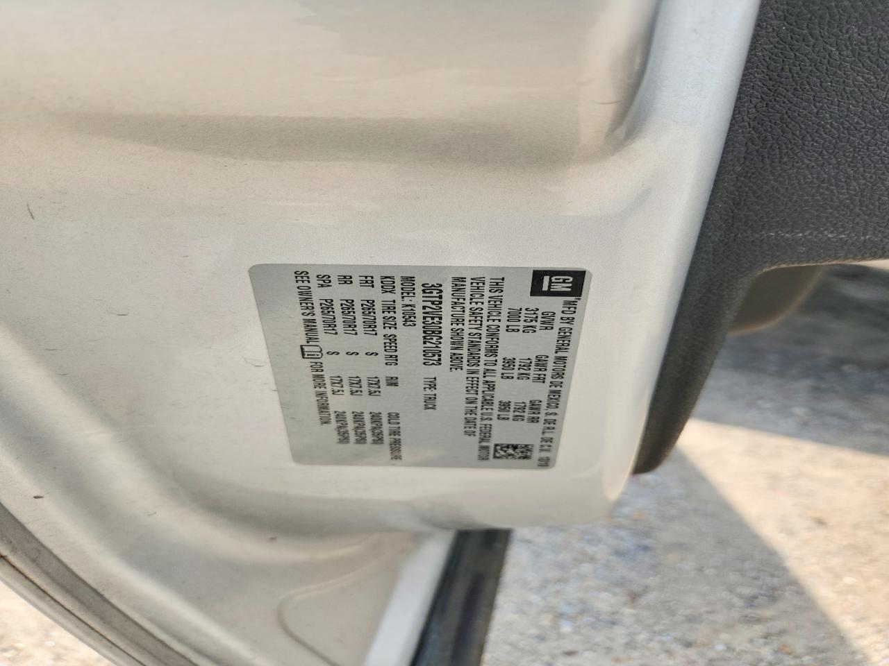2011 Gmc Sierra K1500 Sle Silver vin: 3GTP2VE30BG210573