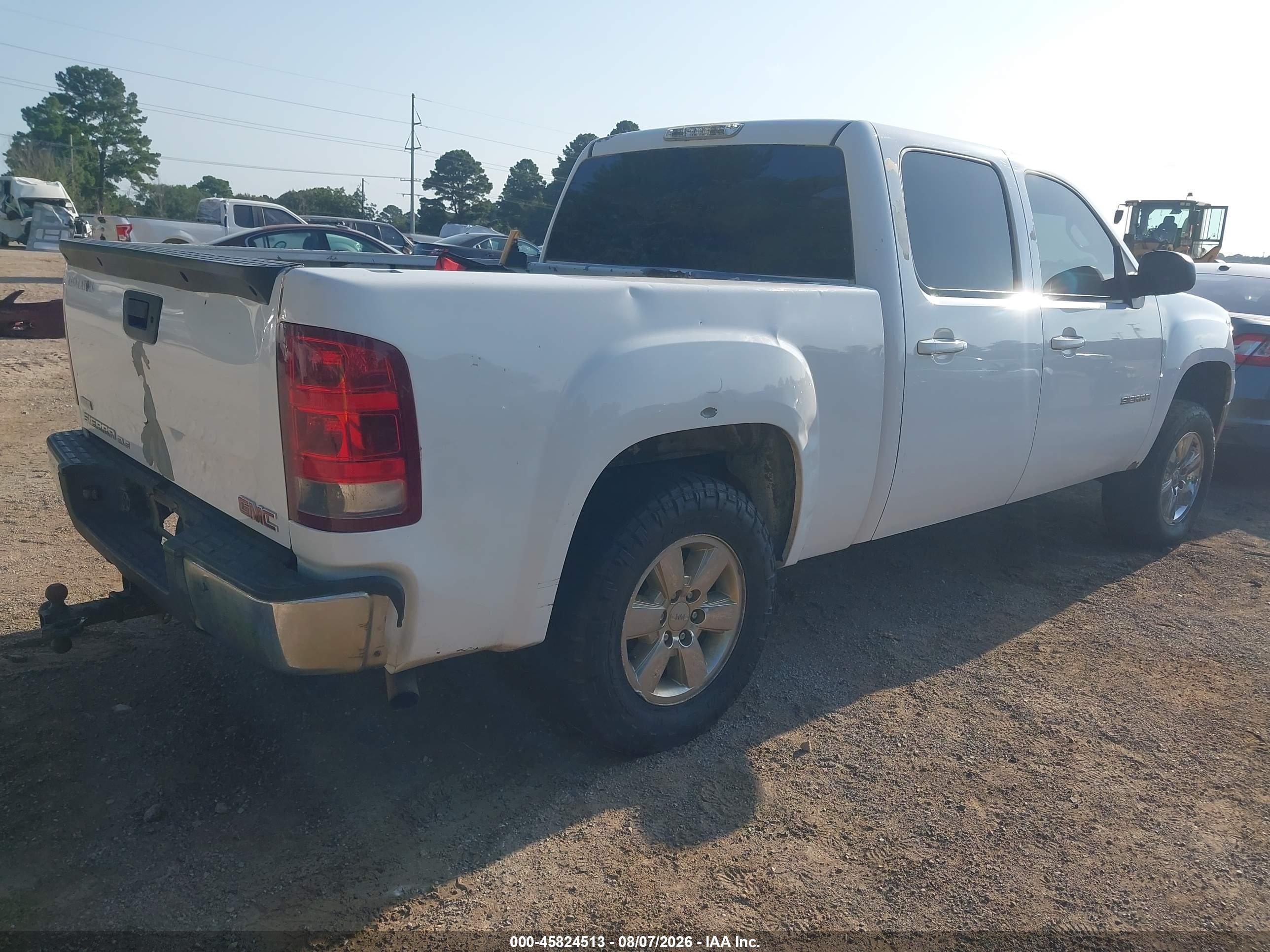 2011 Gmc Sierra 1500 Sle White vin: 3GTP2VE30BG388595