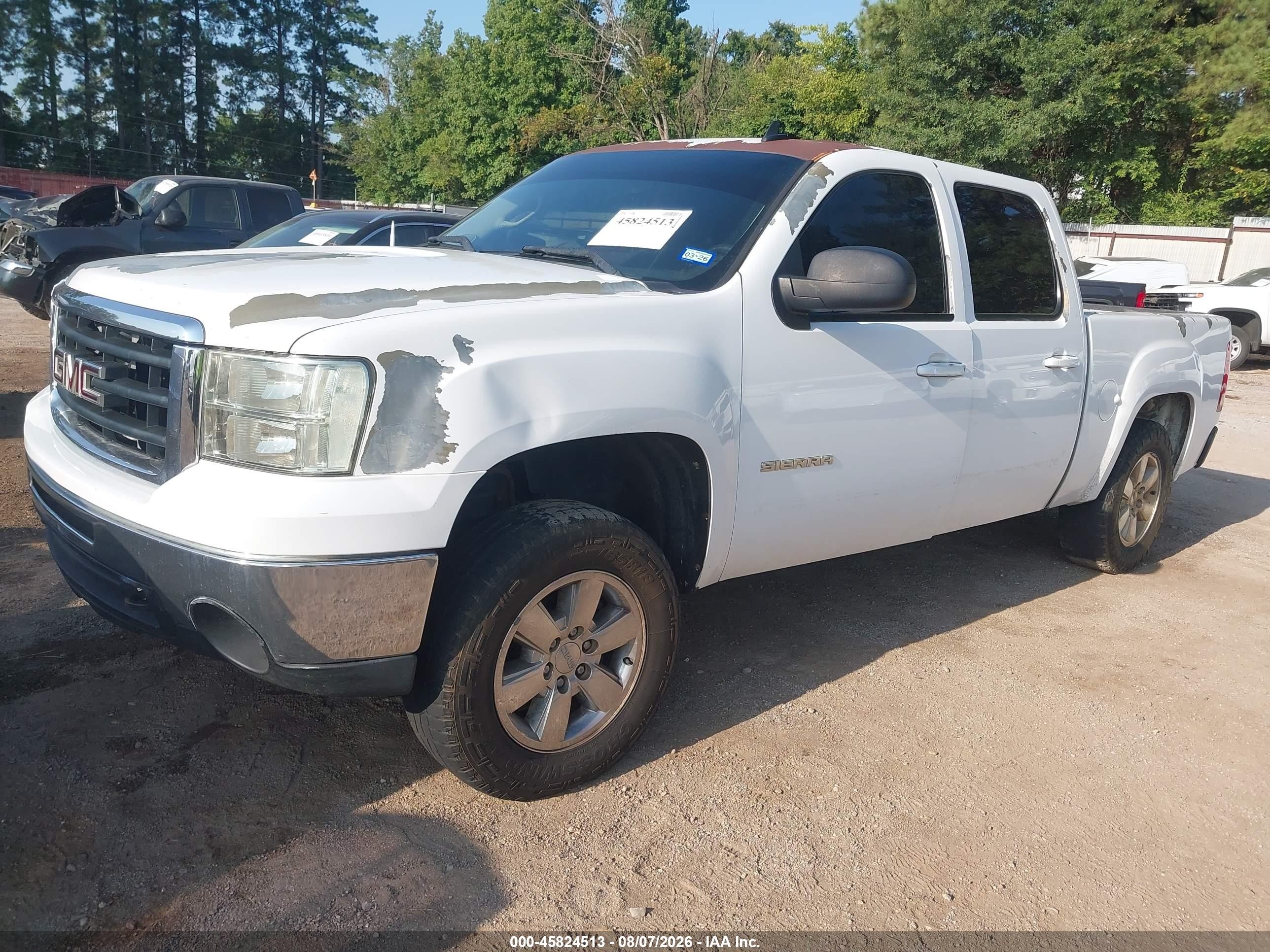 2011 Gmc Sierra 1500 Sle White vin: 3GTP2VE30BG388595