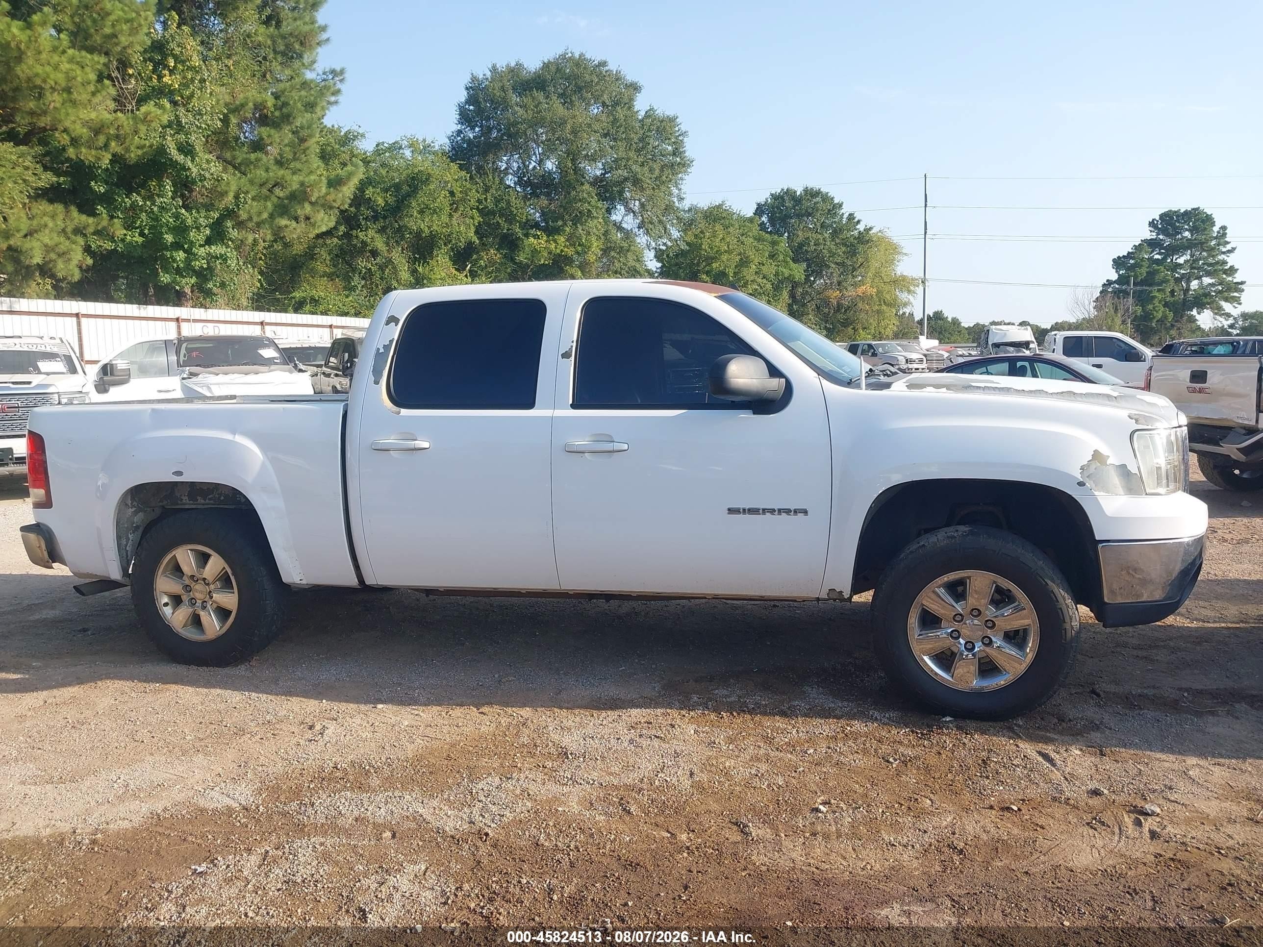 2011 Gmc Sierra 1500 Sle White vin: 3GTP2VE30BG388595