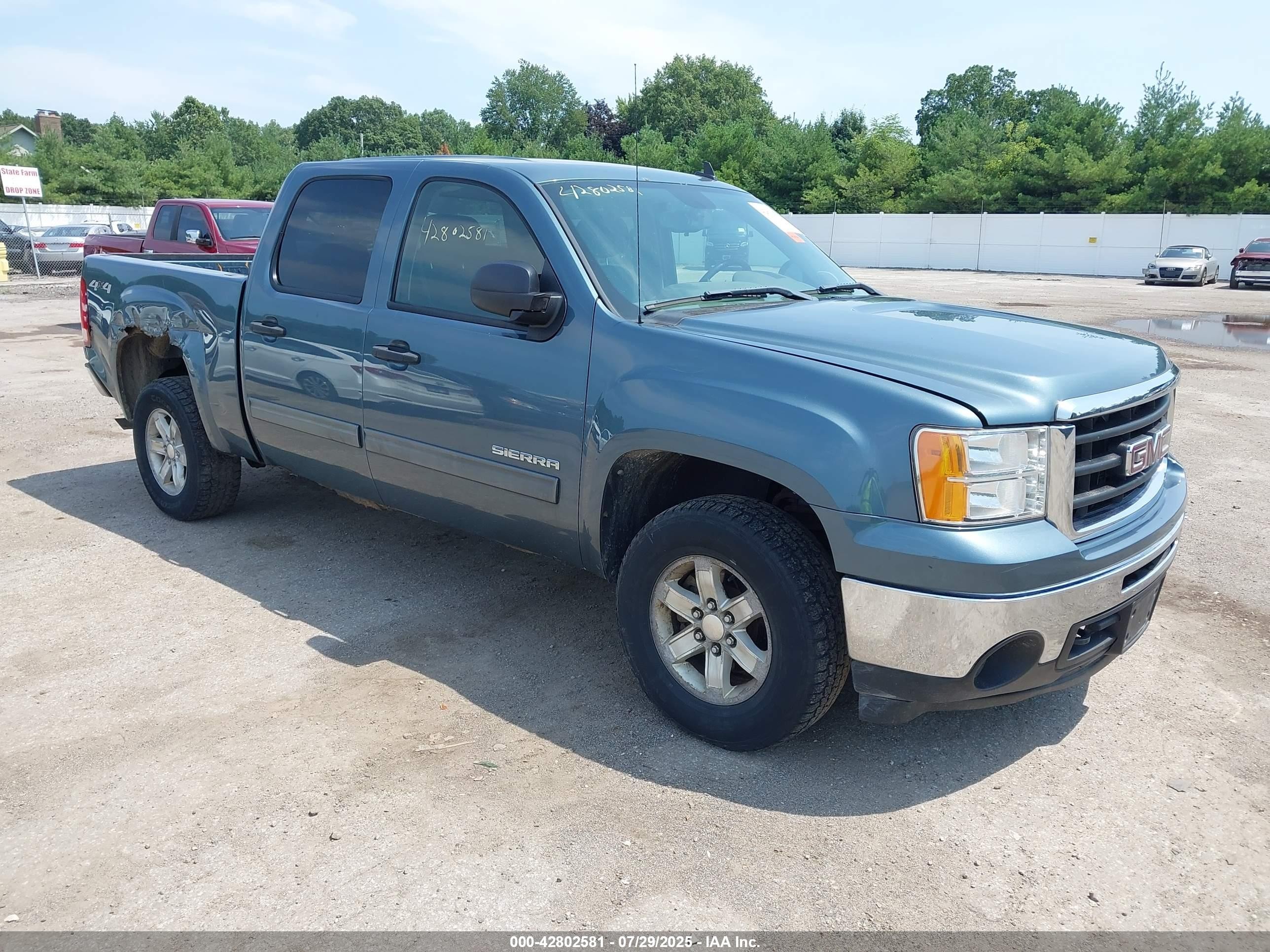 2011 Gmc Sierra 1500 Sle Green vin: 3GTP2VE31BG361504