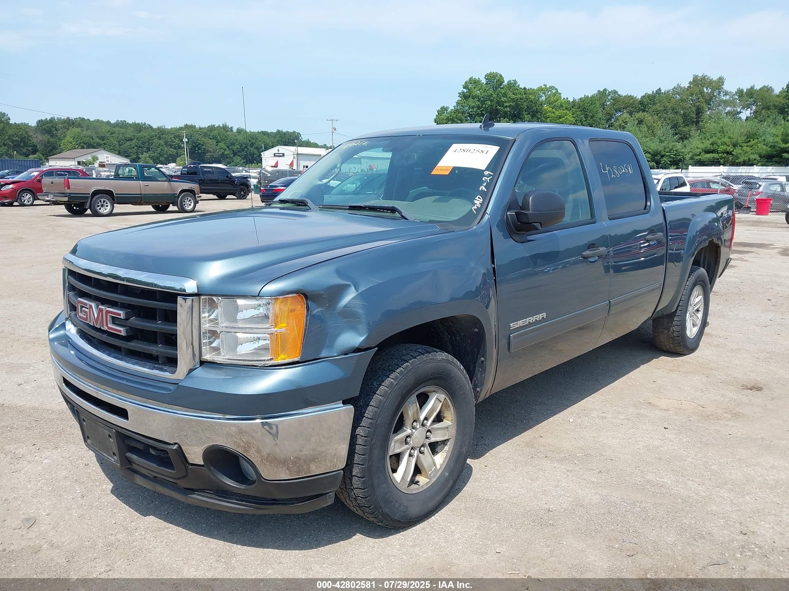 2011 Gmc Sierra 1500 Sle Green vin: 3GTP2VE31BG361504