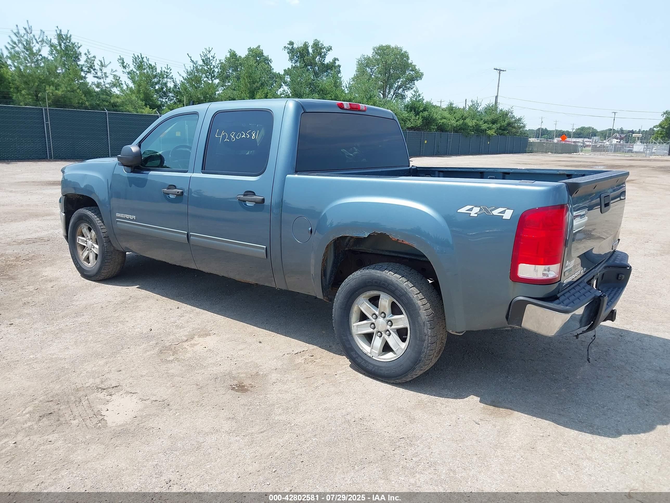 2011 Gmc Sierra 1500 Sle Green vin: 3GTP2VE31BG361504