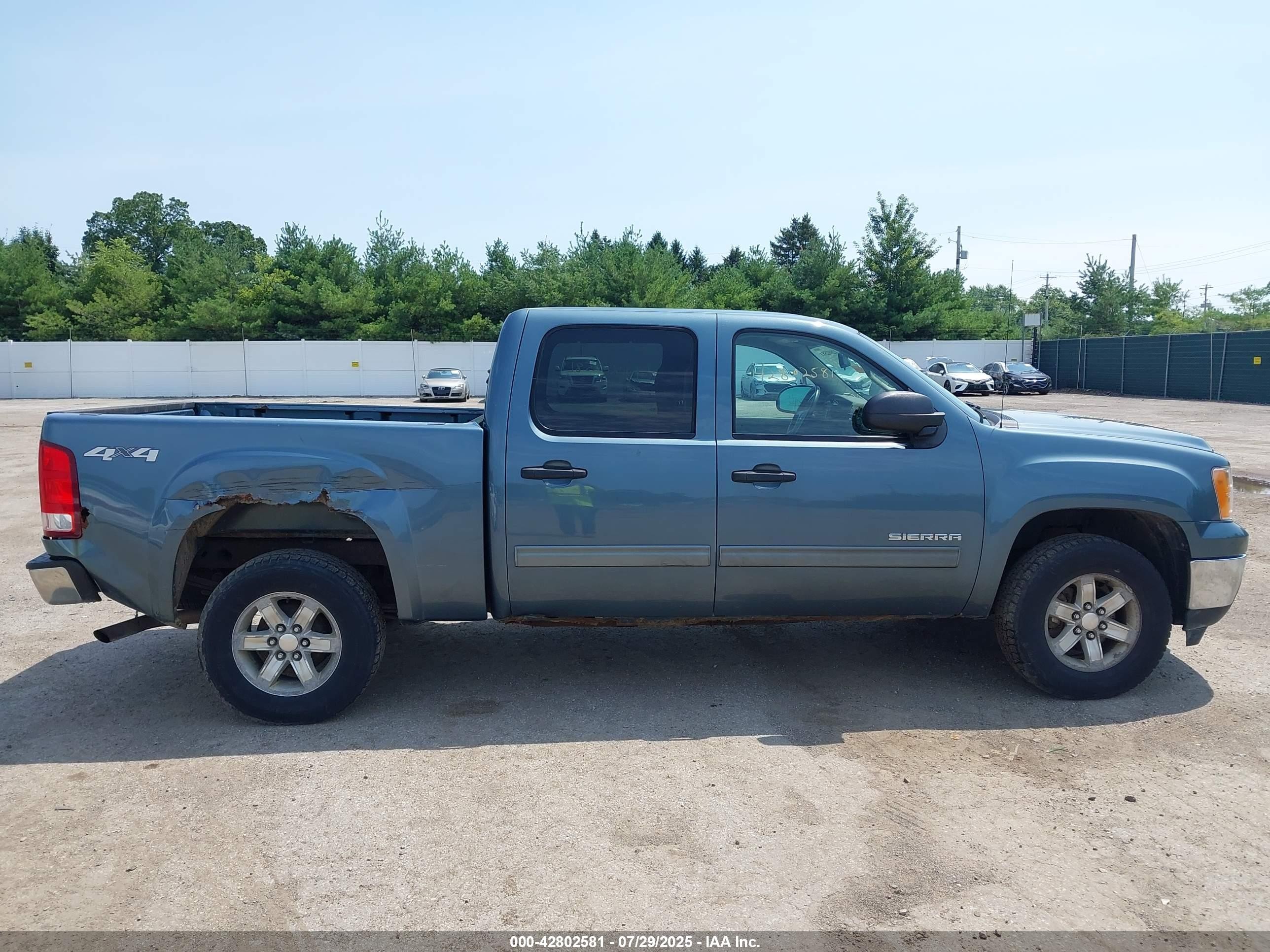 2011 Gmc Sierra 1500 Sle Green vin: 3GTP2VE31BG361504