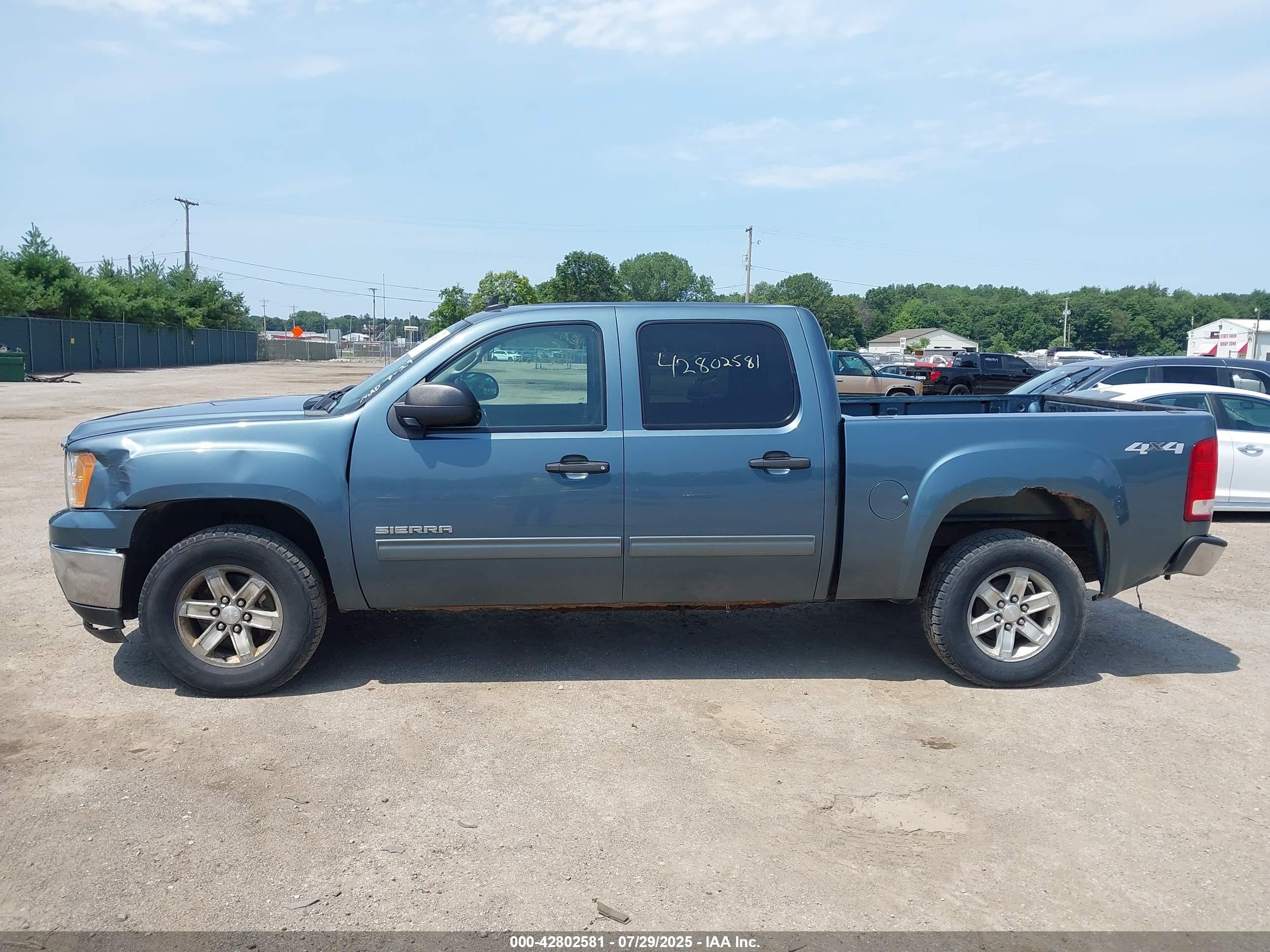 2011 Gmc Sierra 1500 Sle Green vin: 3GTP2VE31BG361504