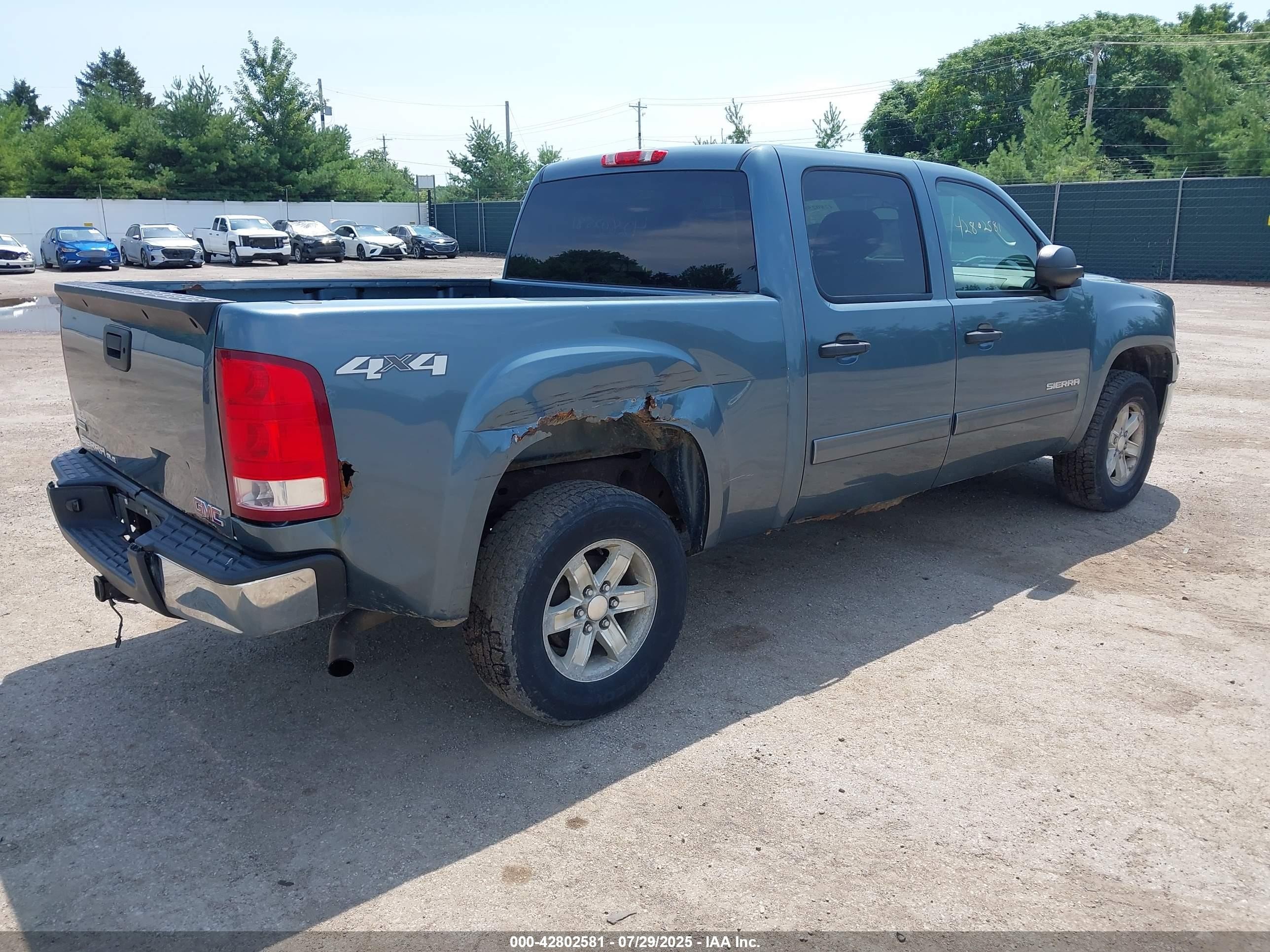 2011 Gmc Sierra 1500 Sle Green vin: 3GTP2VE31BG361504