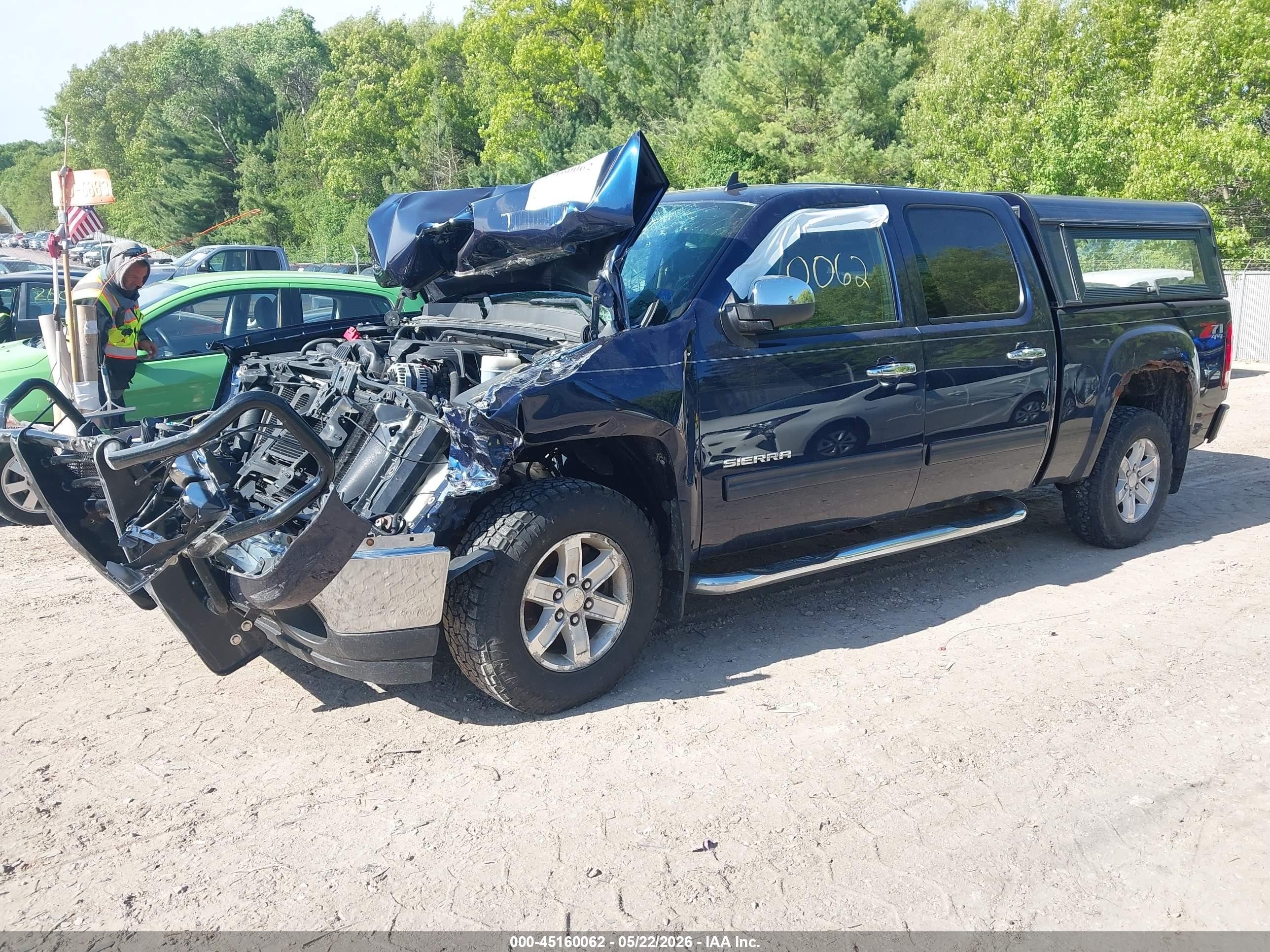 2011 Gmc Sierra 1500 Sle Blue vin: 3GTP2VE32BG100317