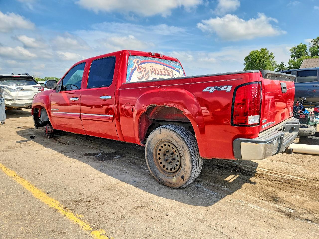 2011 Gmc Sierra K1500 Sle Красный vin: 3GTP2VE32BG328818
