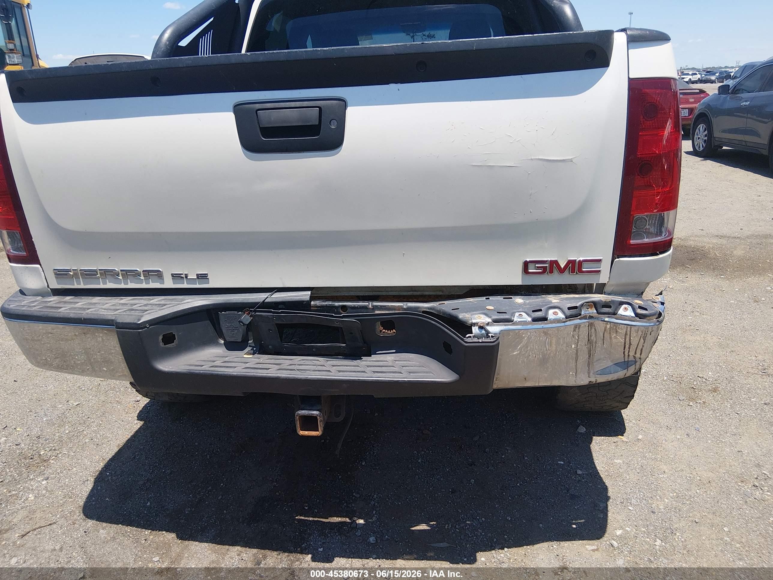 2011 Gmc Sierra 1500 Sle White vin: 3GTP2VE32BG385410