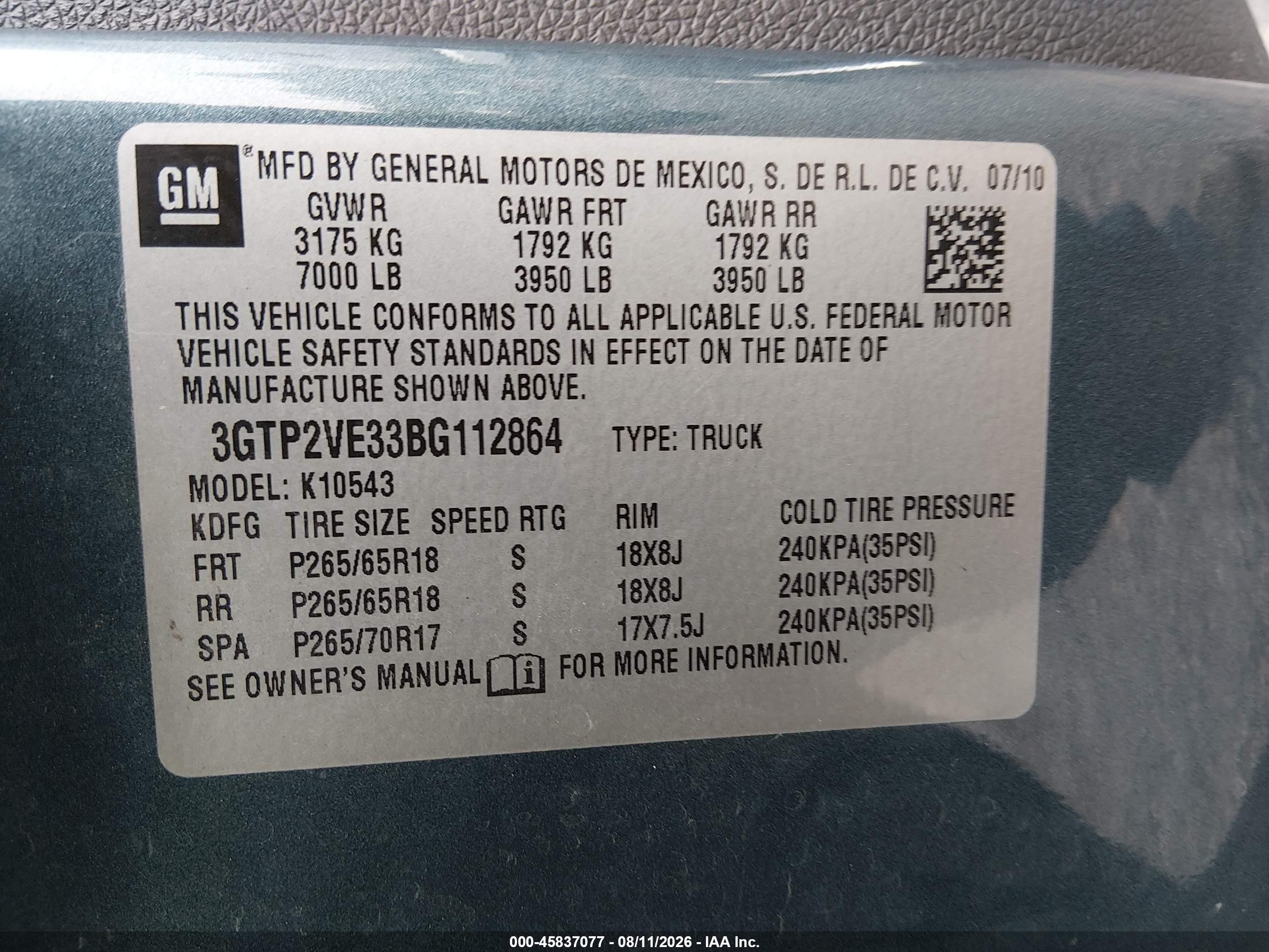 2011 Gmc Sierra 1500 Sle Blue vin: 3GTP2VE33BG112864
