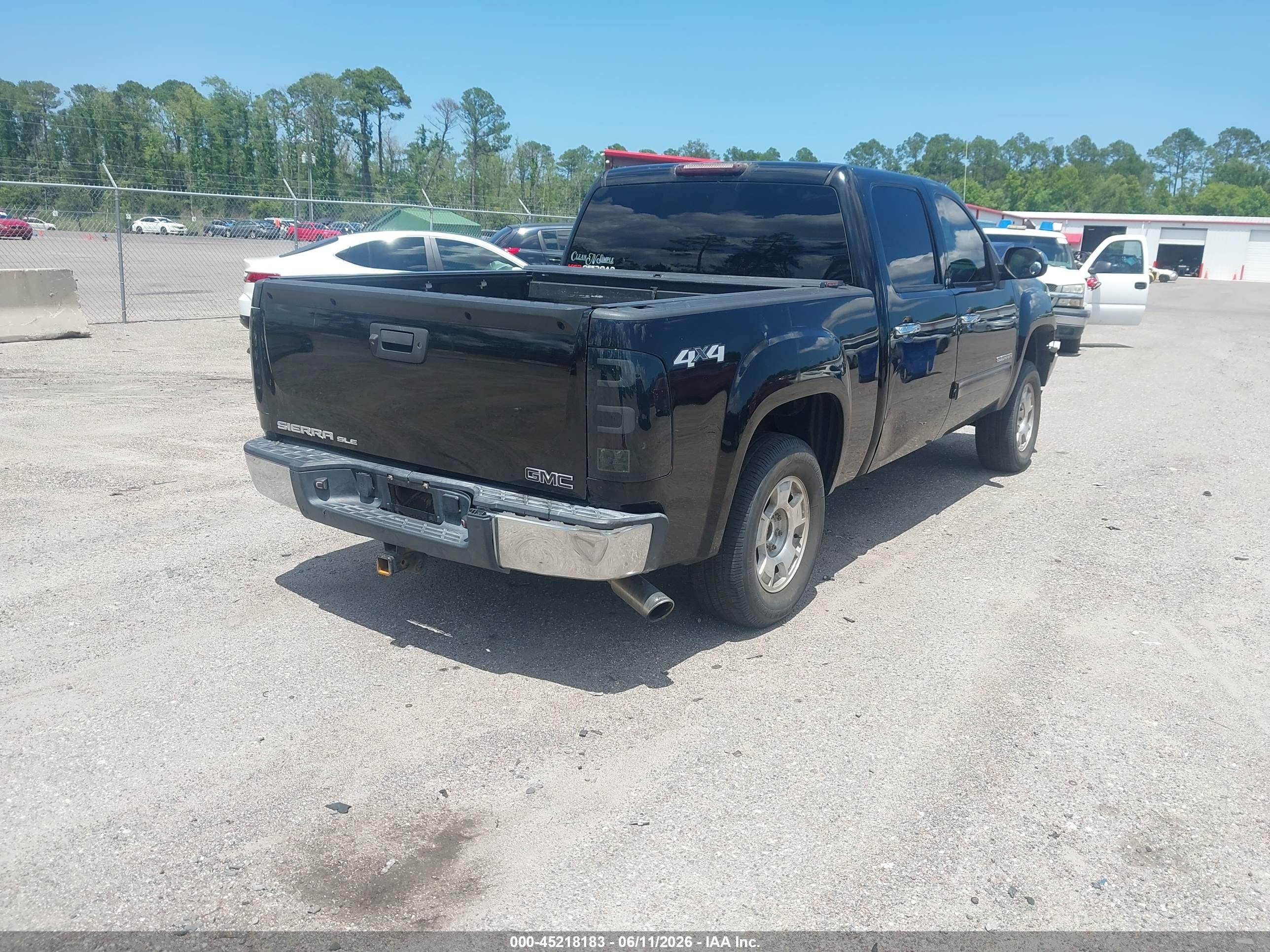 2011 Gmc Sierra 1500 Sle Black vin: 3GTP2VE33BG251554