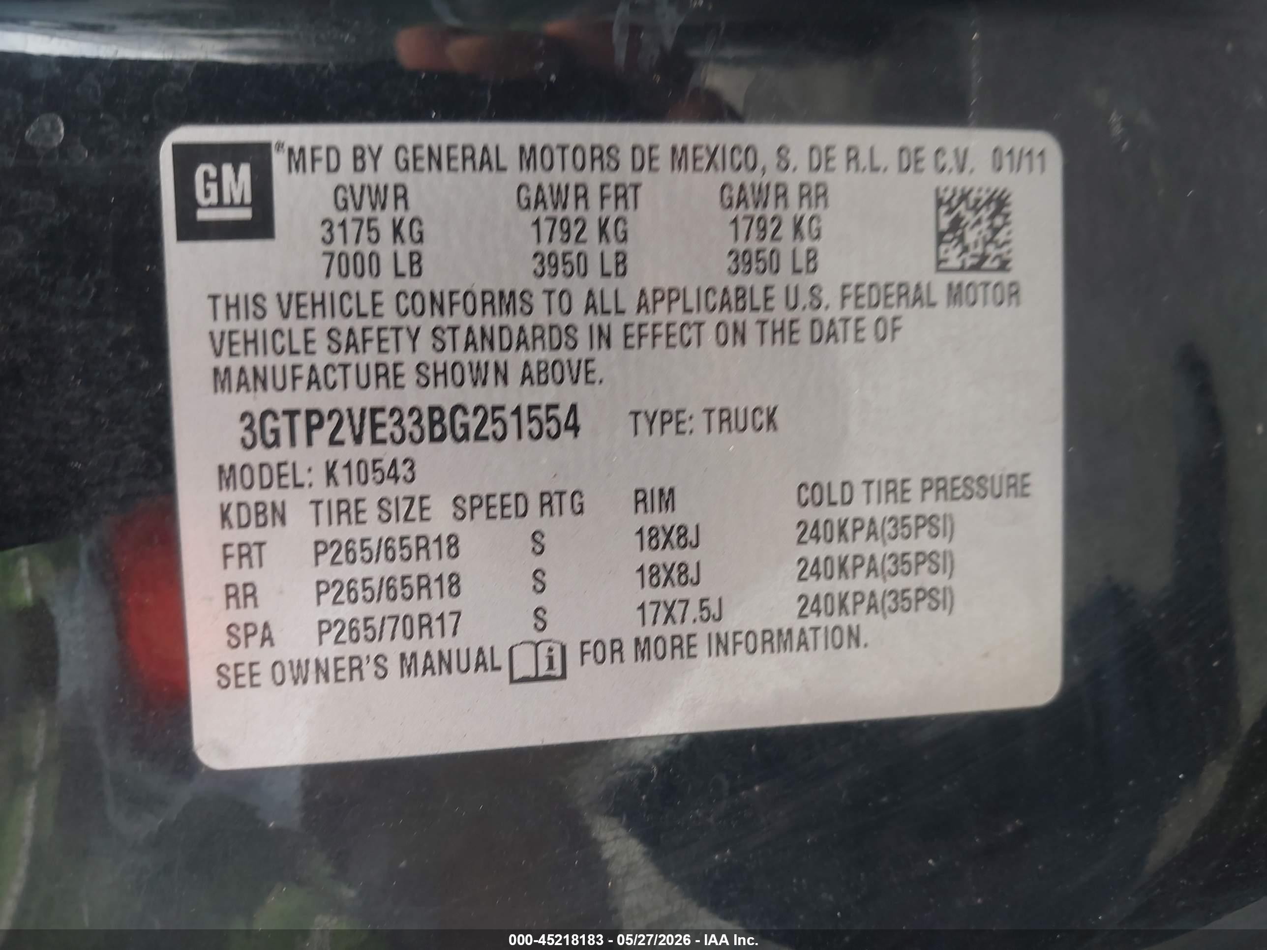 2011 Gmc Sierra 1500 Sle Black vin: 3GTP2VE33BG251554