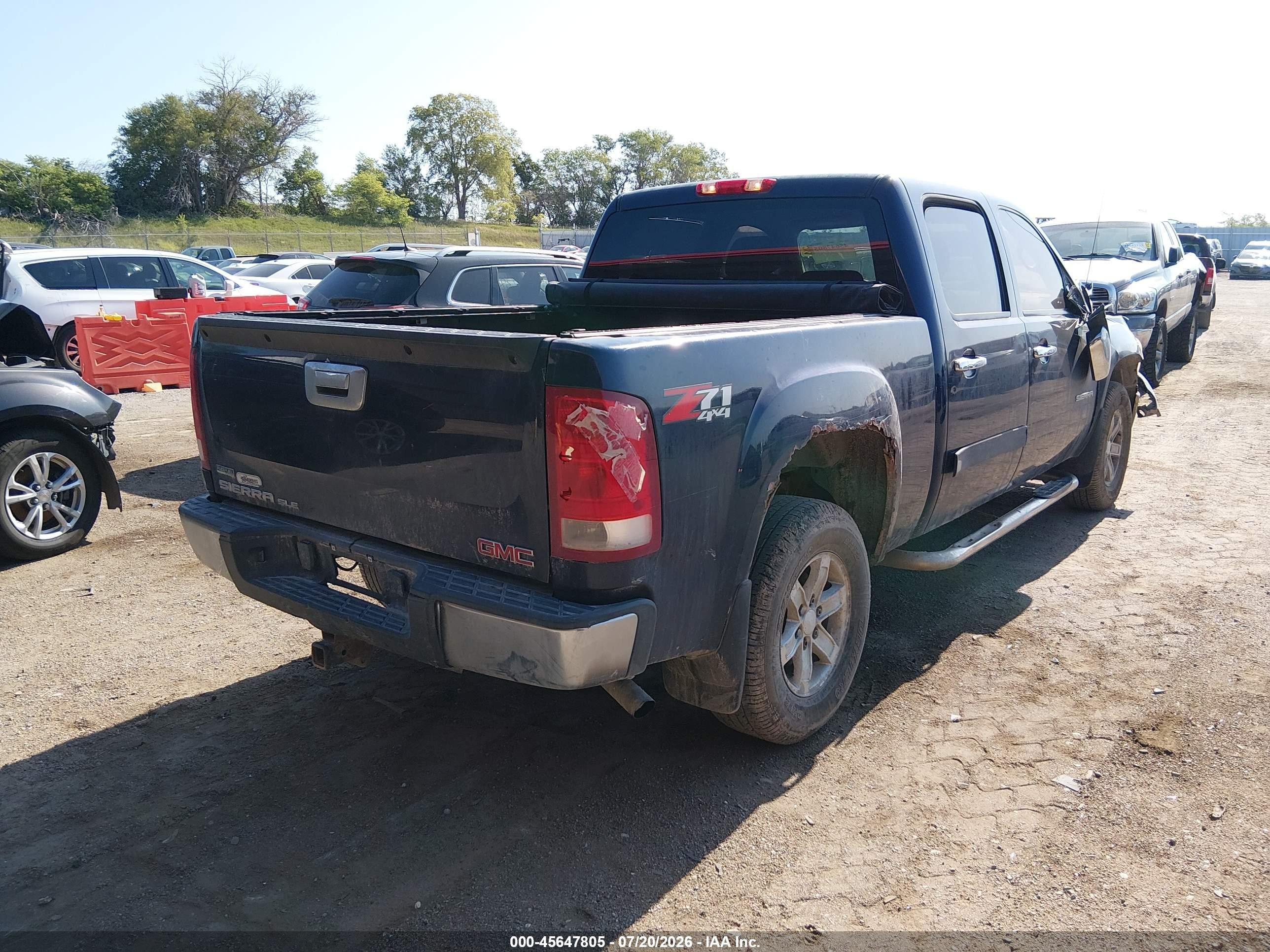 2011 Gmc Sierra 1500 Sle Blue vin: 3GTP2VE34BG104370