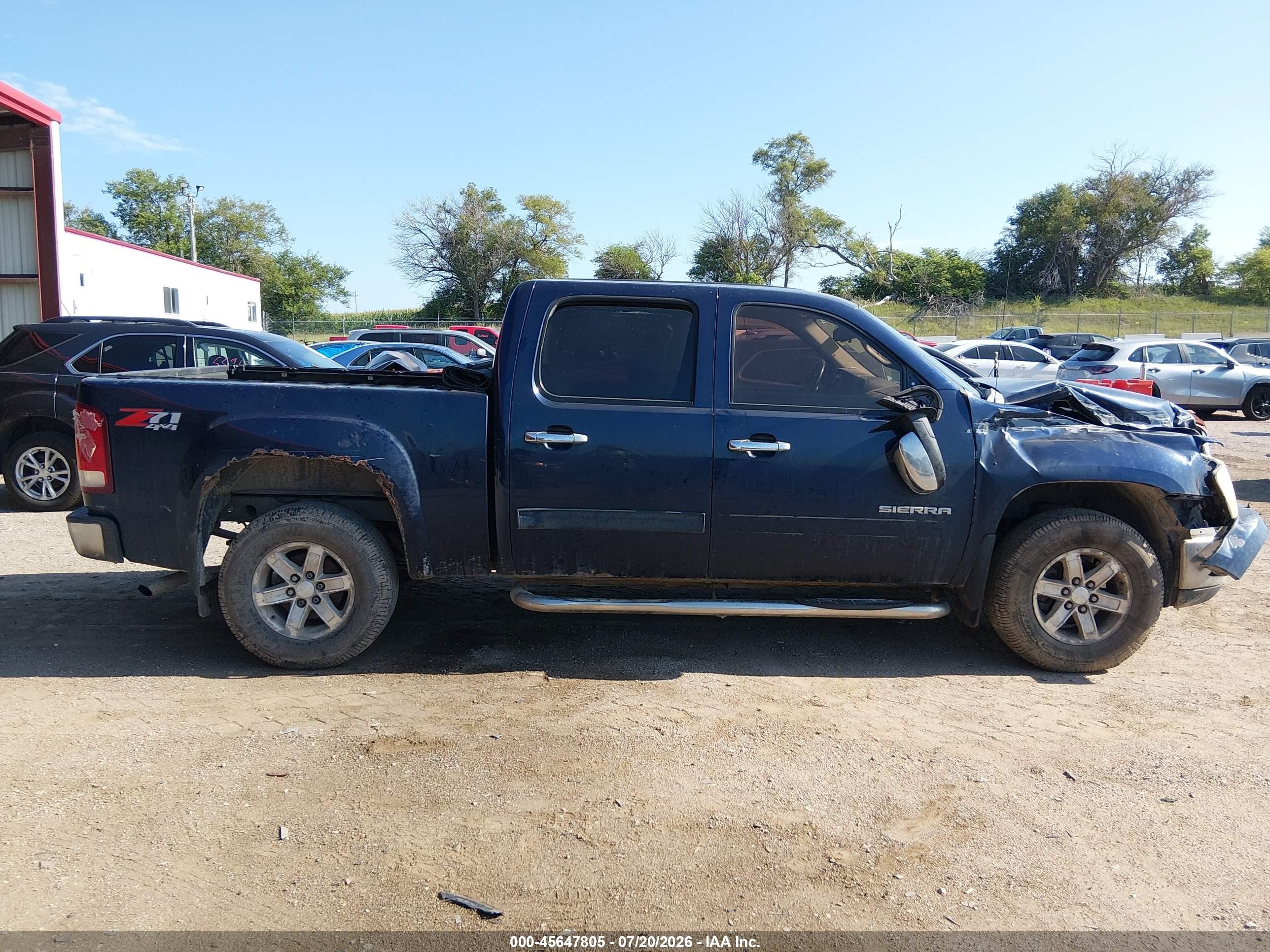 2011 Gmc Sierra 1500 Sle Blue vin: 3GTP2VE34BG104370