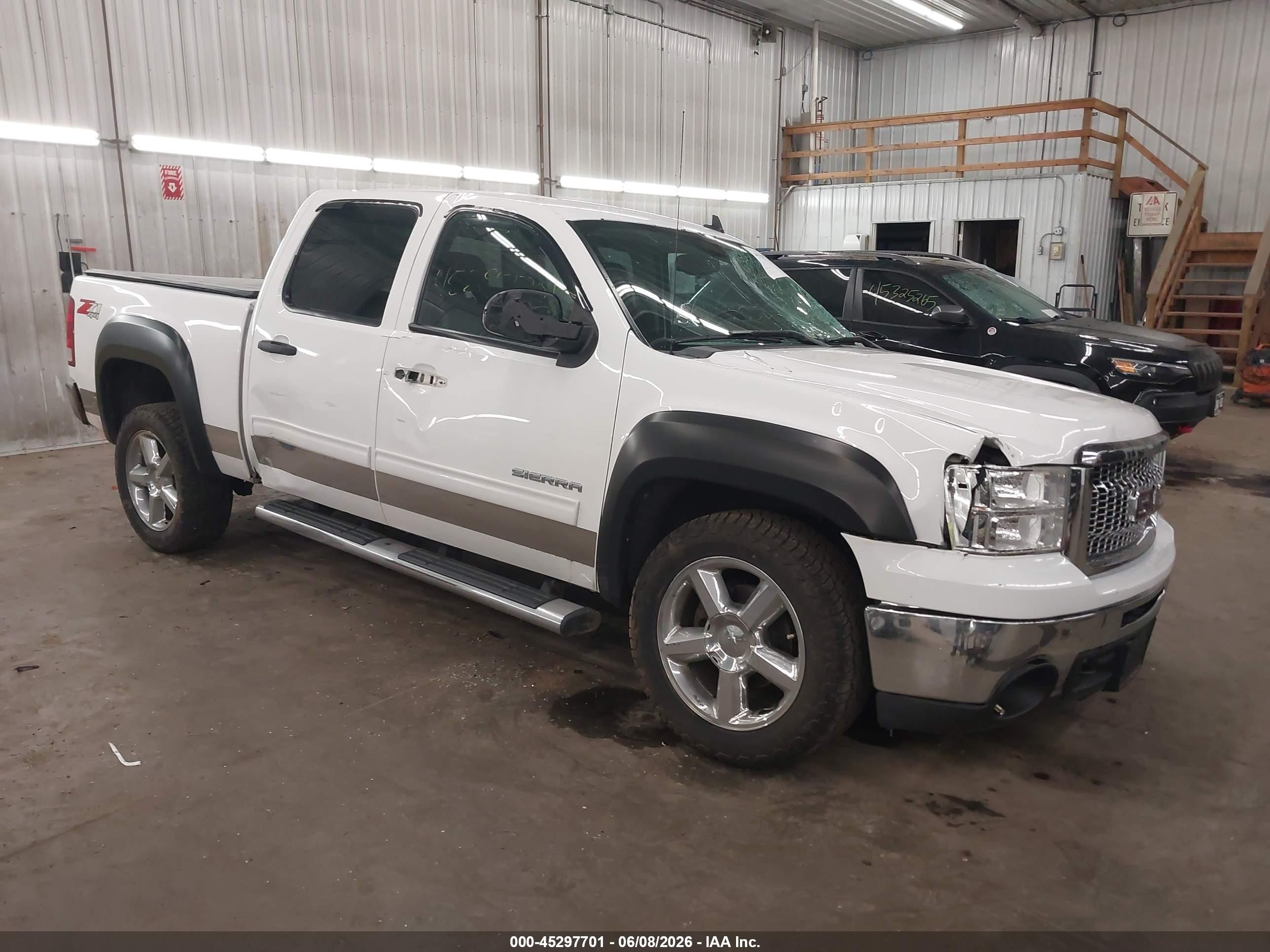 2011 Gmc Sierra 1500 Sle White vin: 3GTP2VE34BG219373