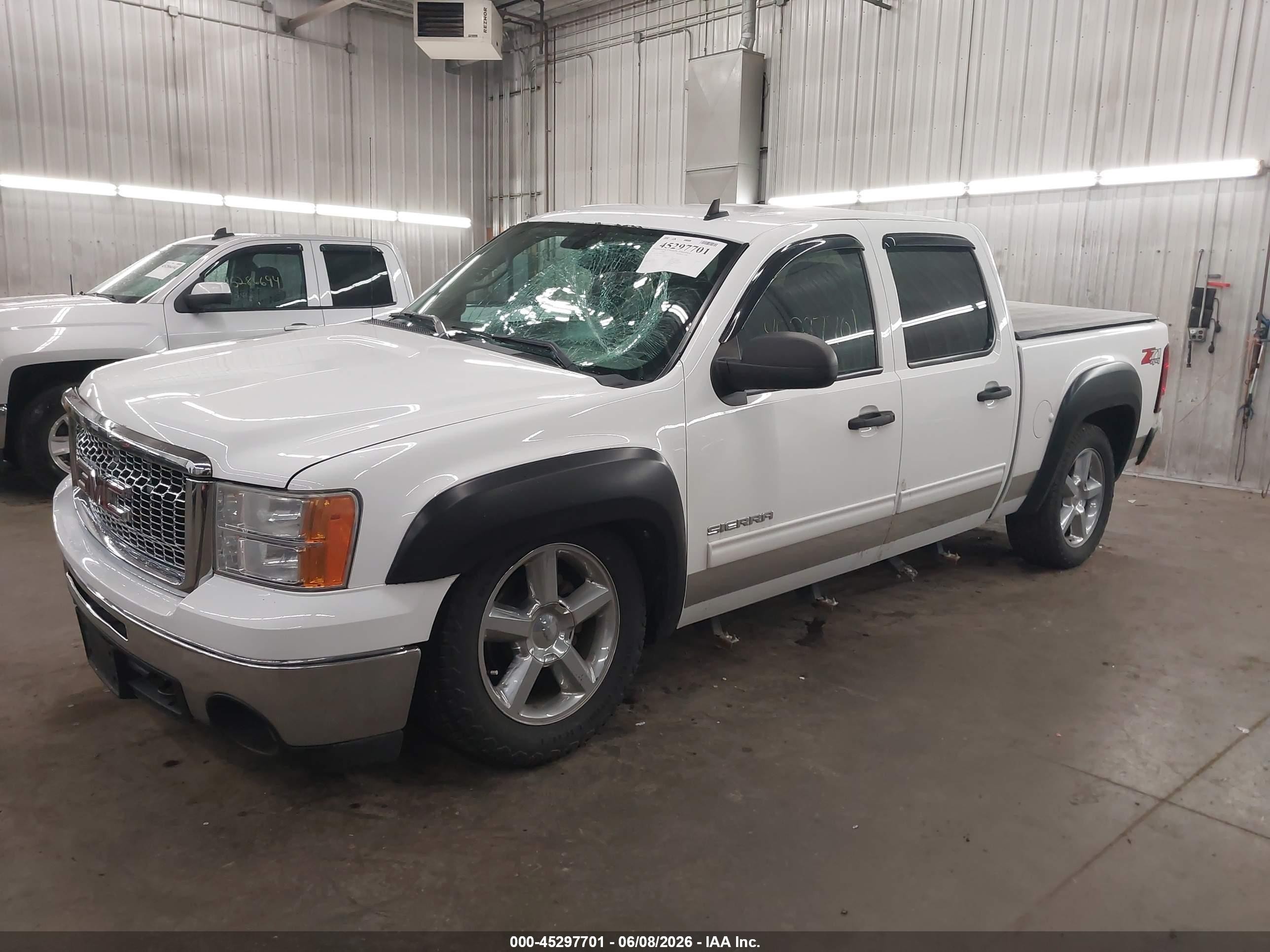 2011 Gmc Sierra 1500 Sle White vin: 3GTP2VE34BG219373