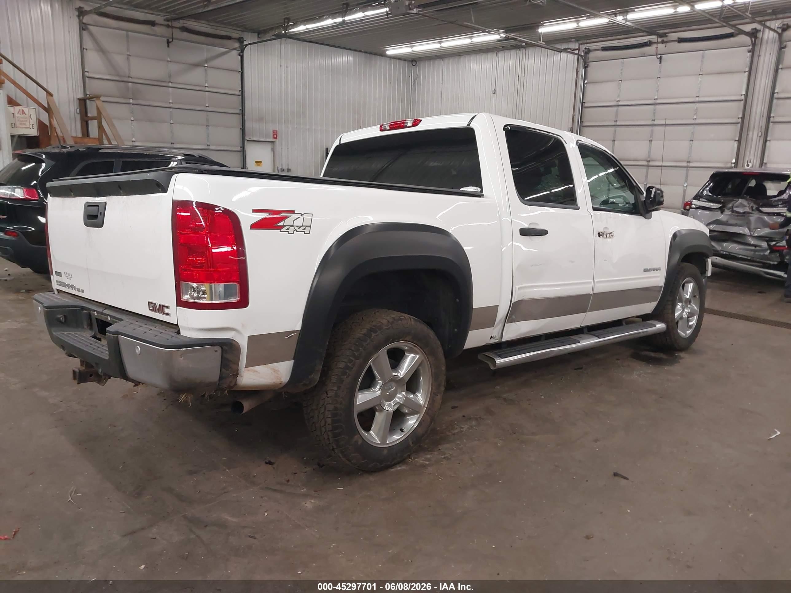 2011 Gmc Sierra 1500 Sle White vin: 3GTP2VE34BG219373