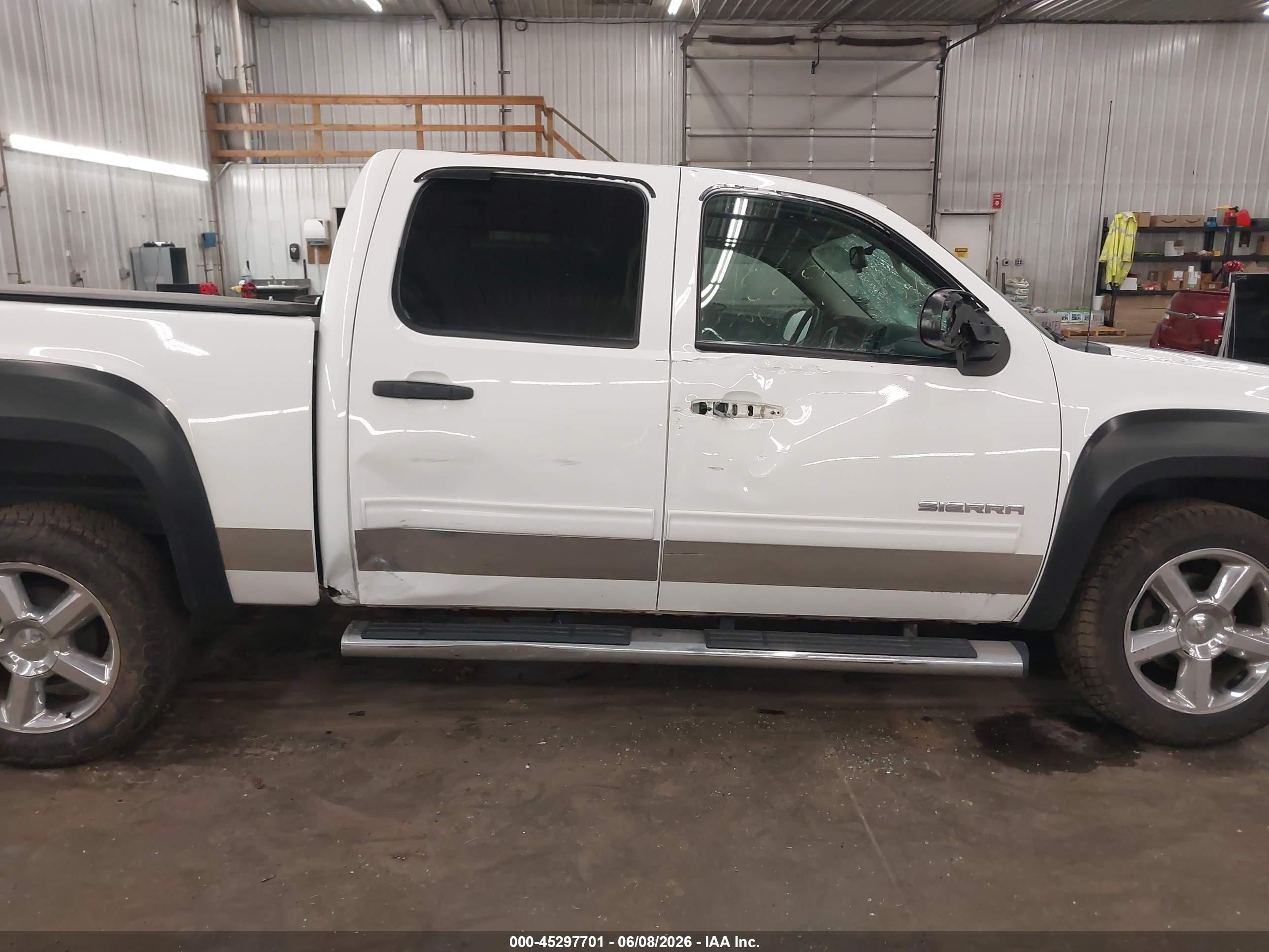 2011 Gmc Sierra 1500 Sle White vin: 3GTP2VE34BG219373