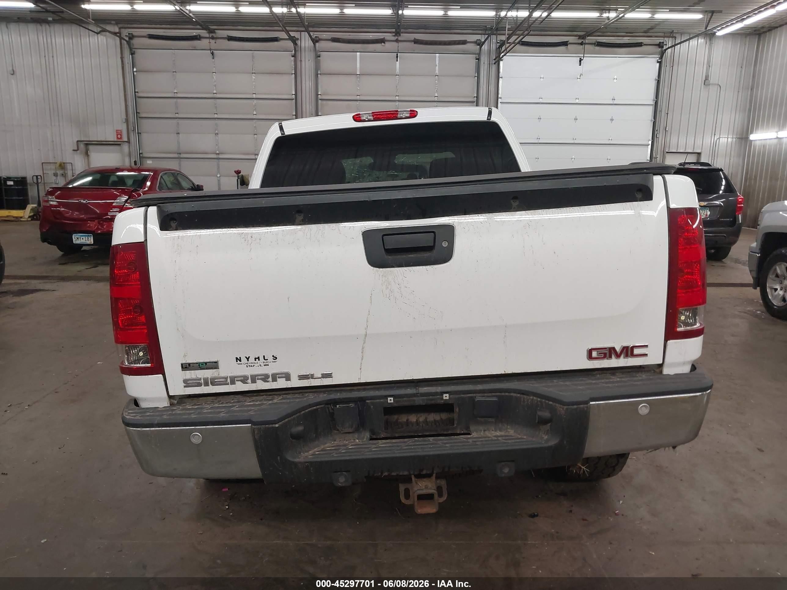 2011 Gmc Sierra 1500 Sle White vin: 3GTP2VE34BG219373