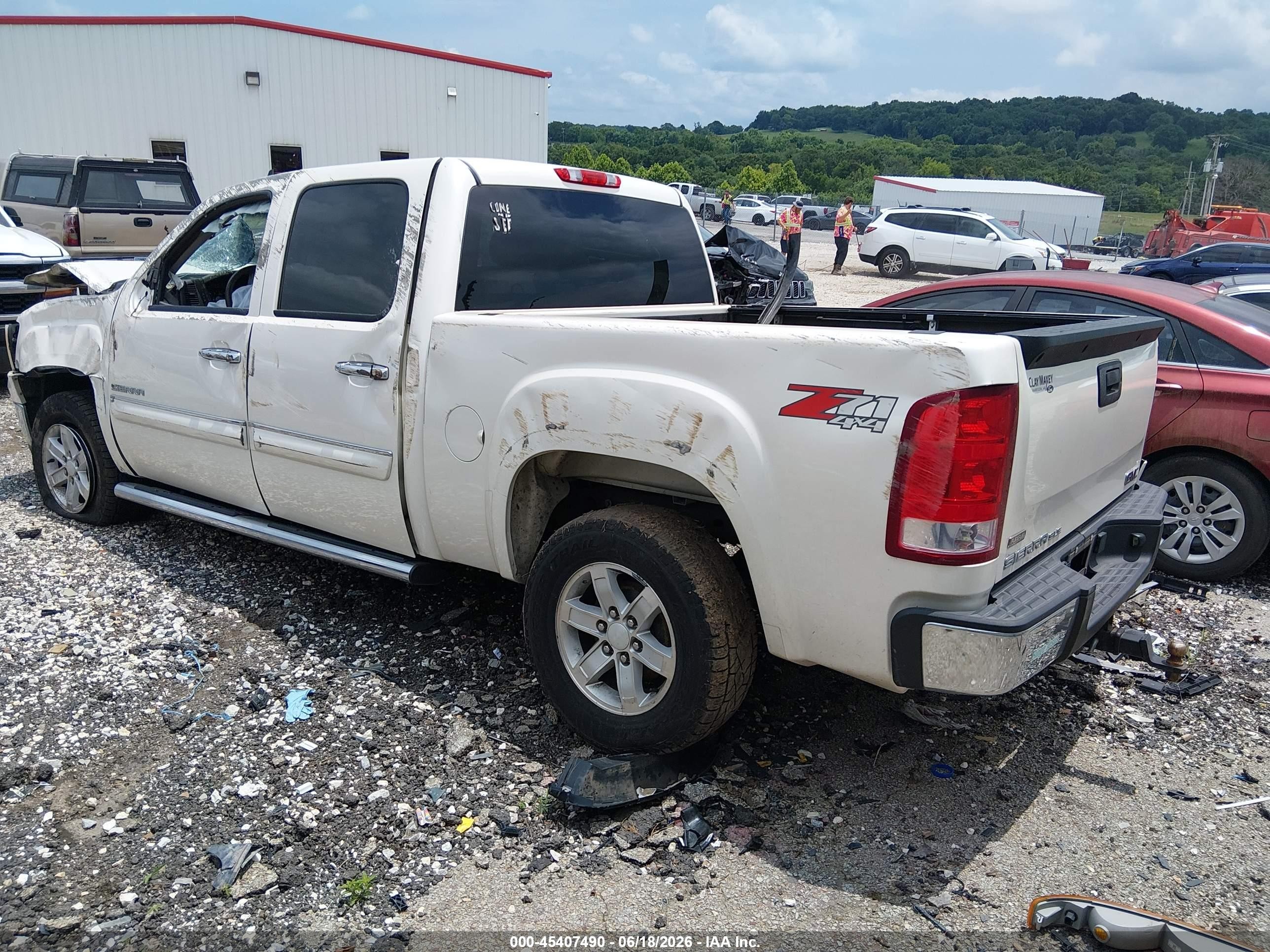 2011 Gmc Sierra 1500 Sle White vin: 3GTP2VE34BG385957