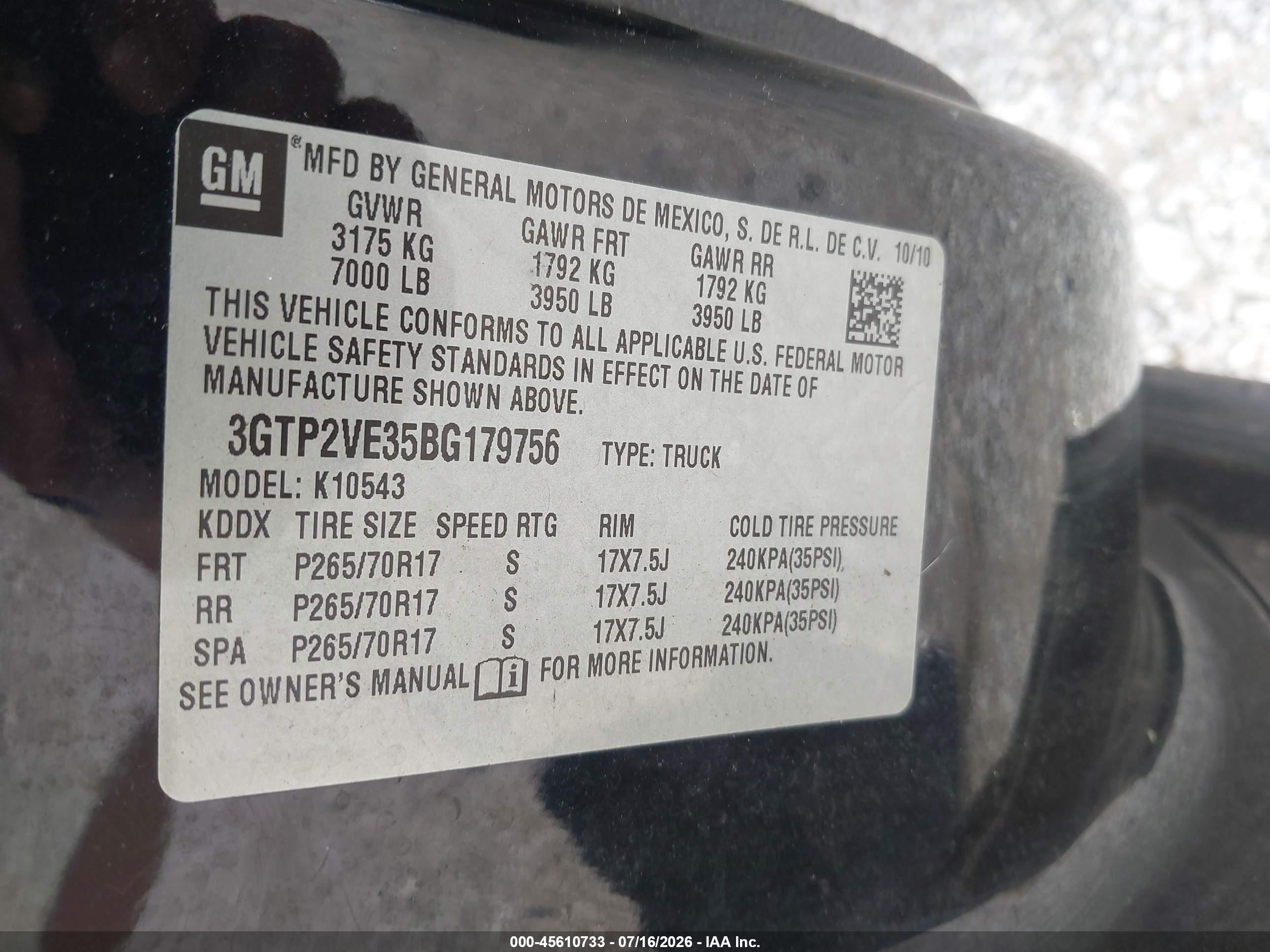 2011 Gmc Sierra 1500 Sle Black vin: 3GTP2VE35BG179756