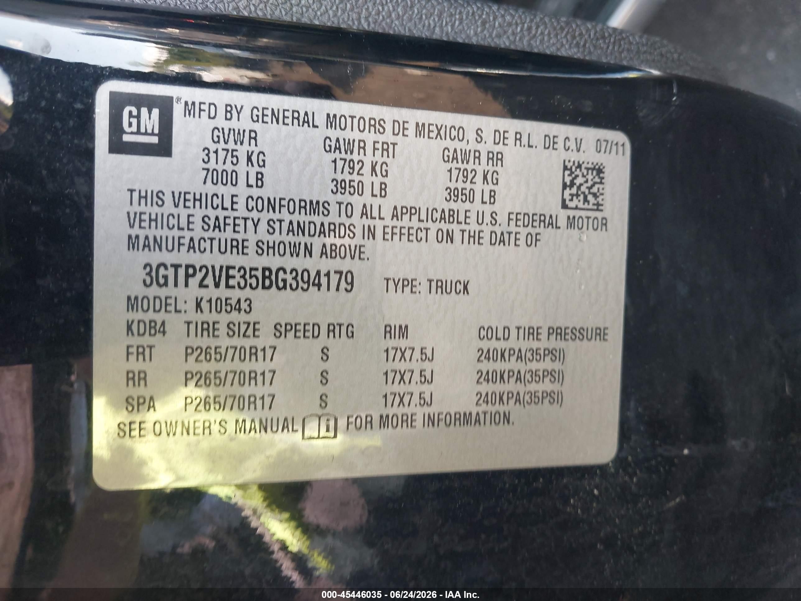 2011 Gmc Sierra 1500 Sle Black vin: 3GTP2VE35BG394179