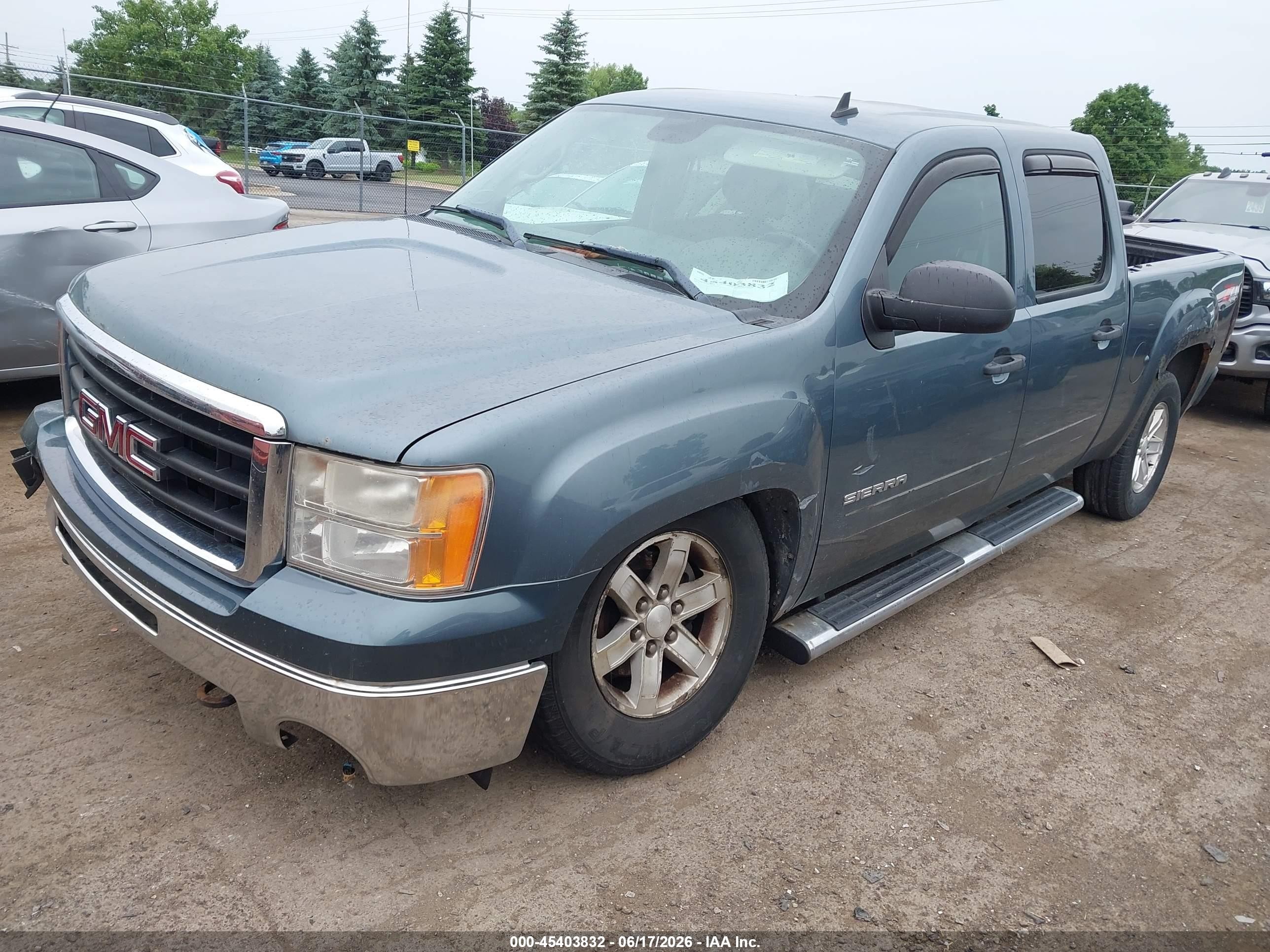 2011 Gmc Sierra 1500 Sle Blue vin: 3GTP2VE36BG313173