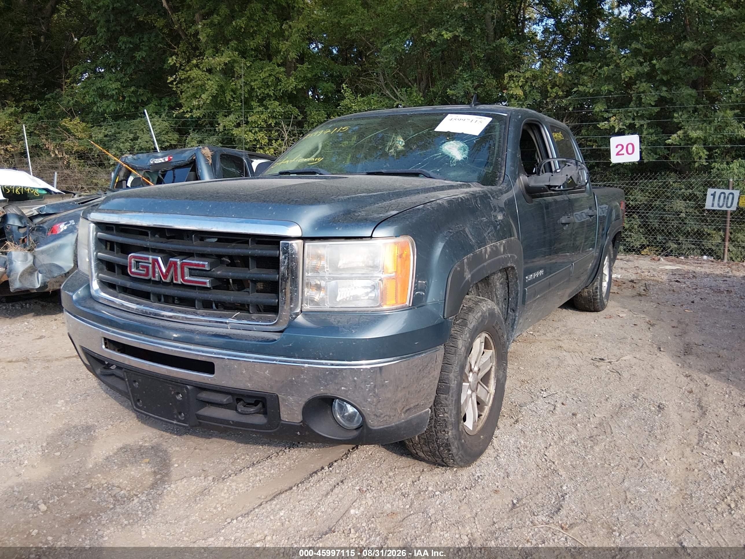 2011 Gmc Sierra 1500 Sle Light Blue vin: 3GTP2VE37BG114892