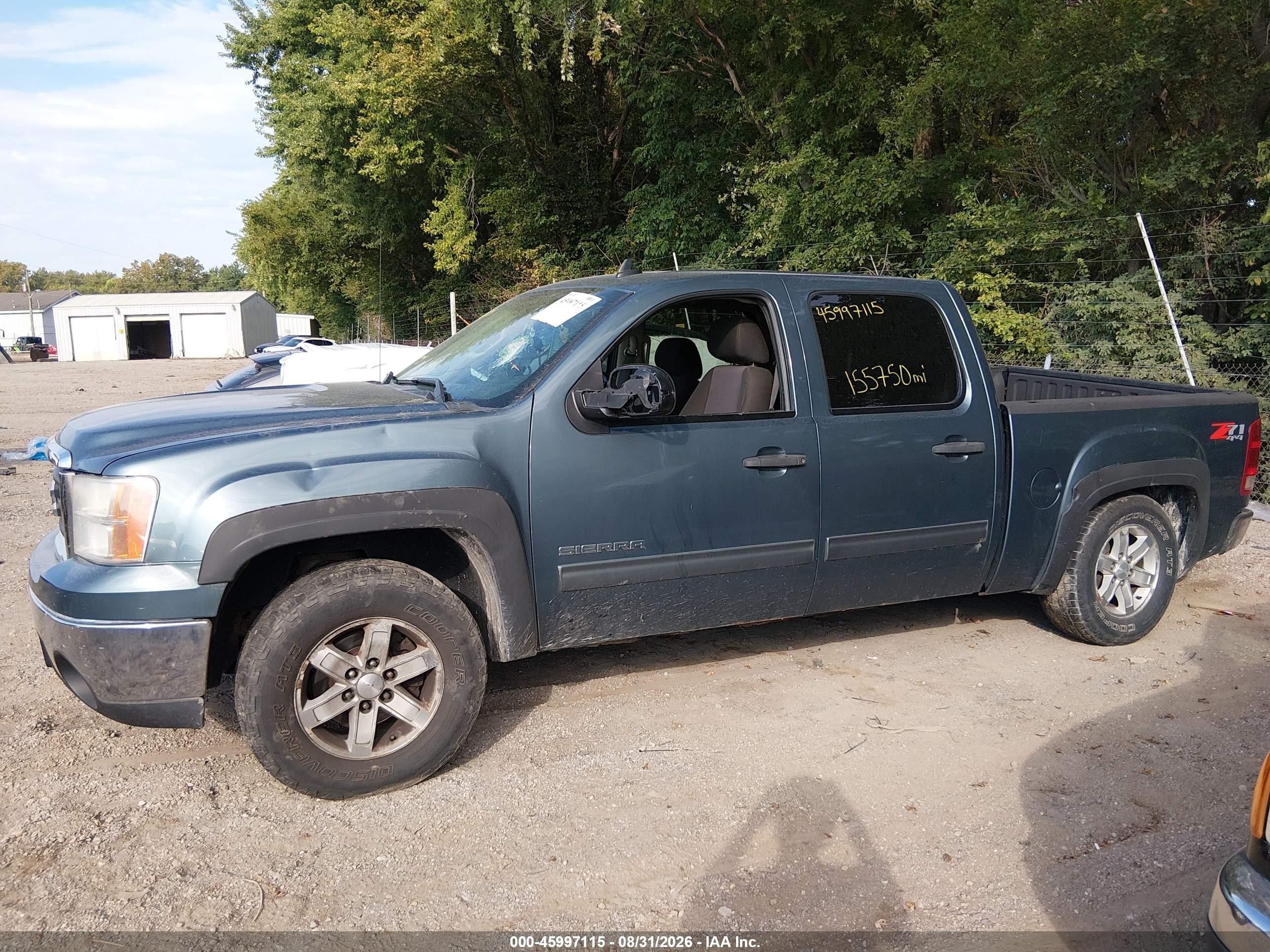 2011 Gmc Sierra 1500 Sle Light Blue vin: 3GTP2VE37BG114892