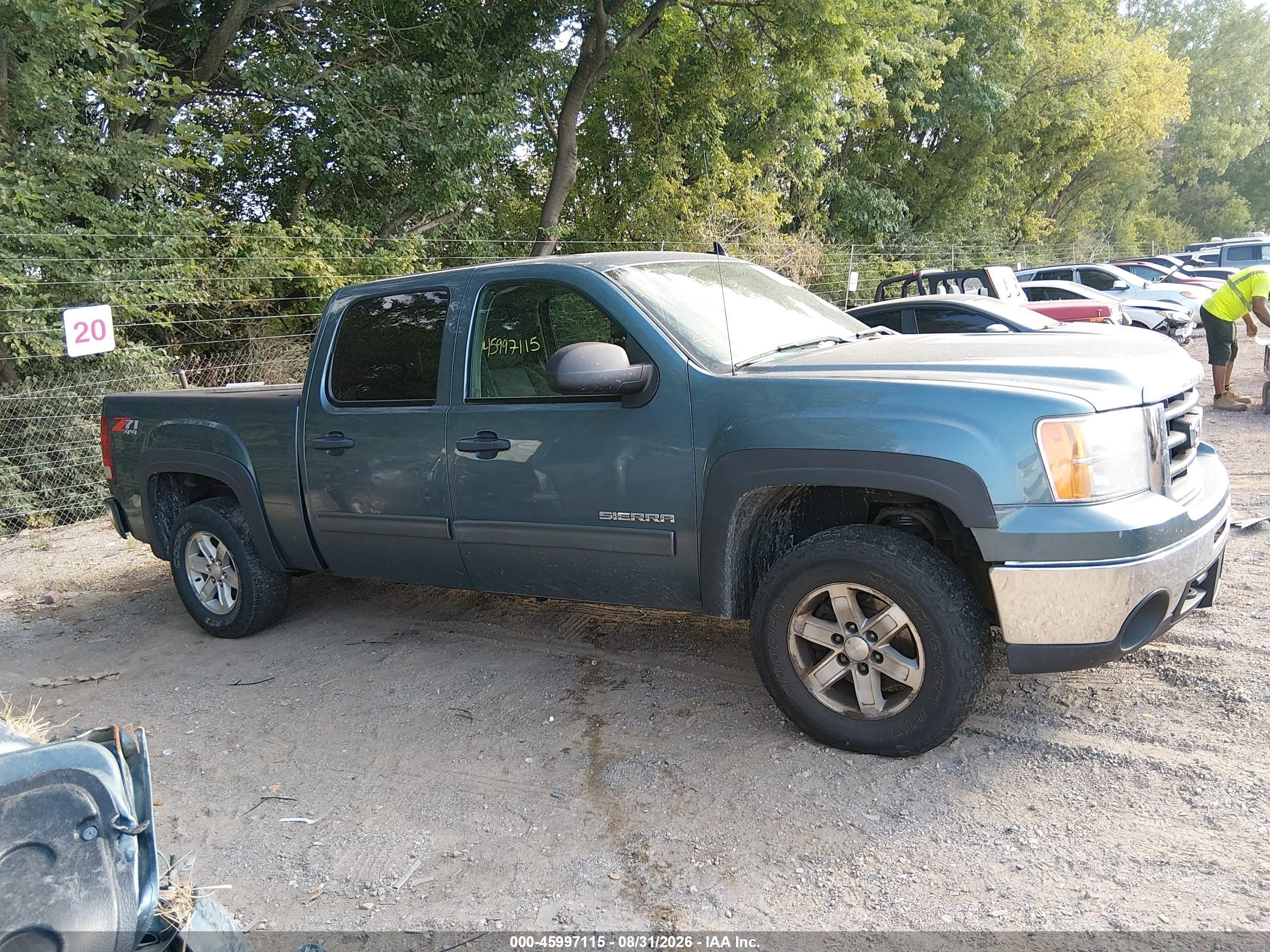 2011 Gmc Sierra 1500 Sle Light Blue vin: 3GTP2VE37BG114892