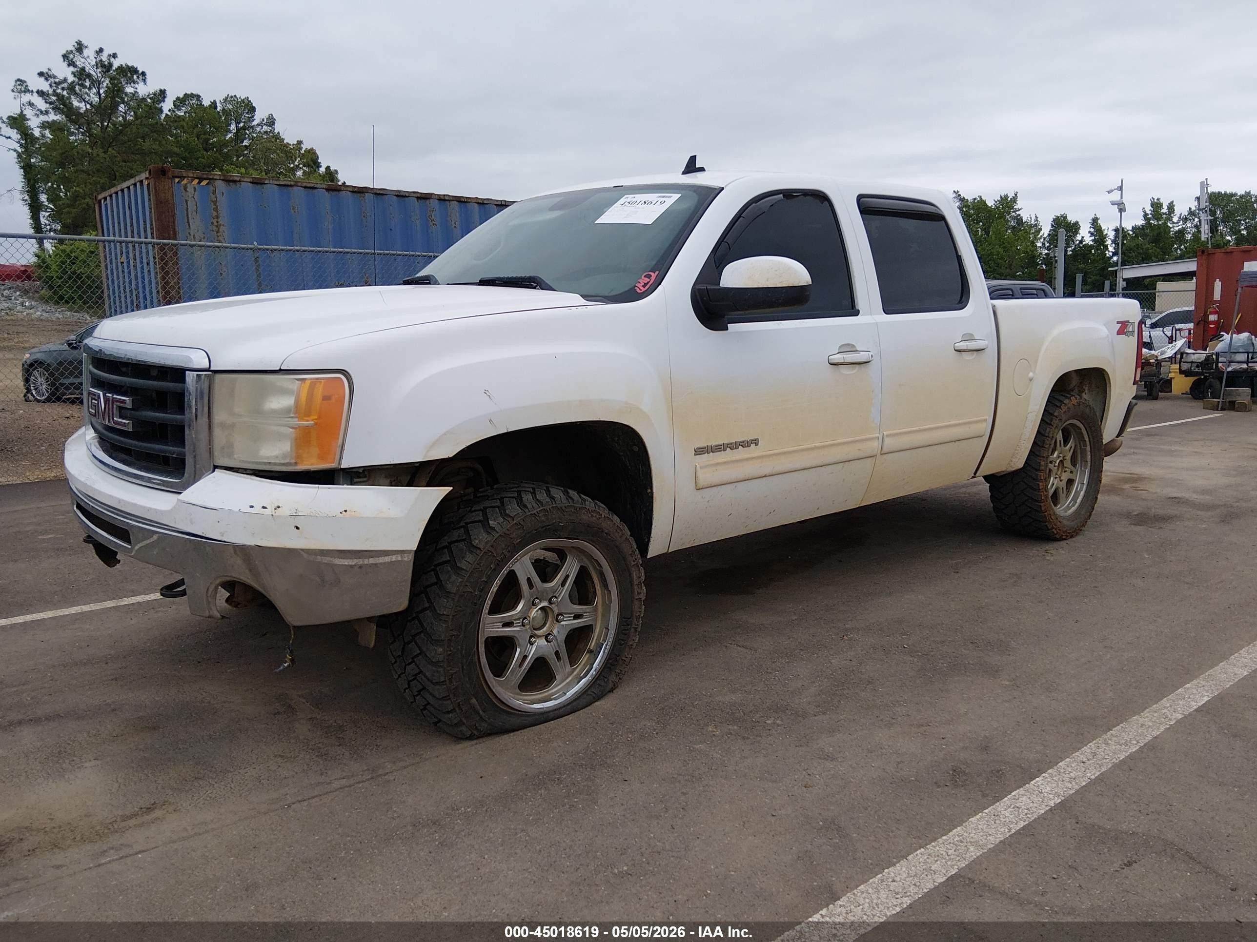 2011 Gmc Sierra 1500 Sle White vin: 3GTP2VE37BG180097