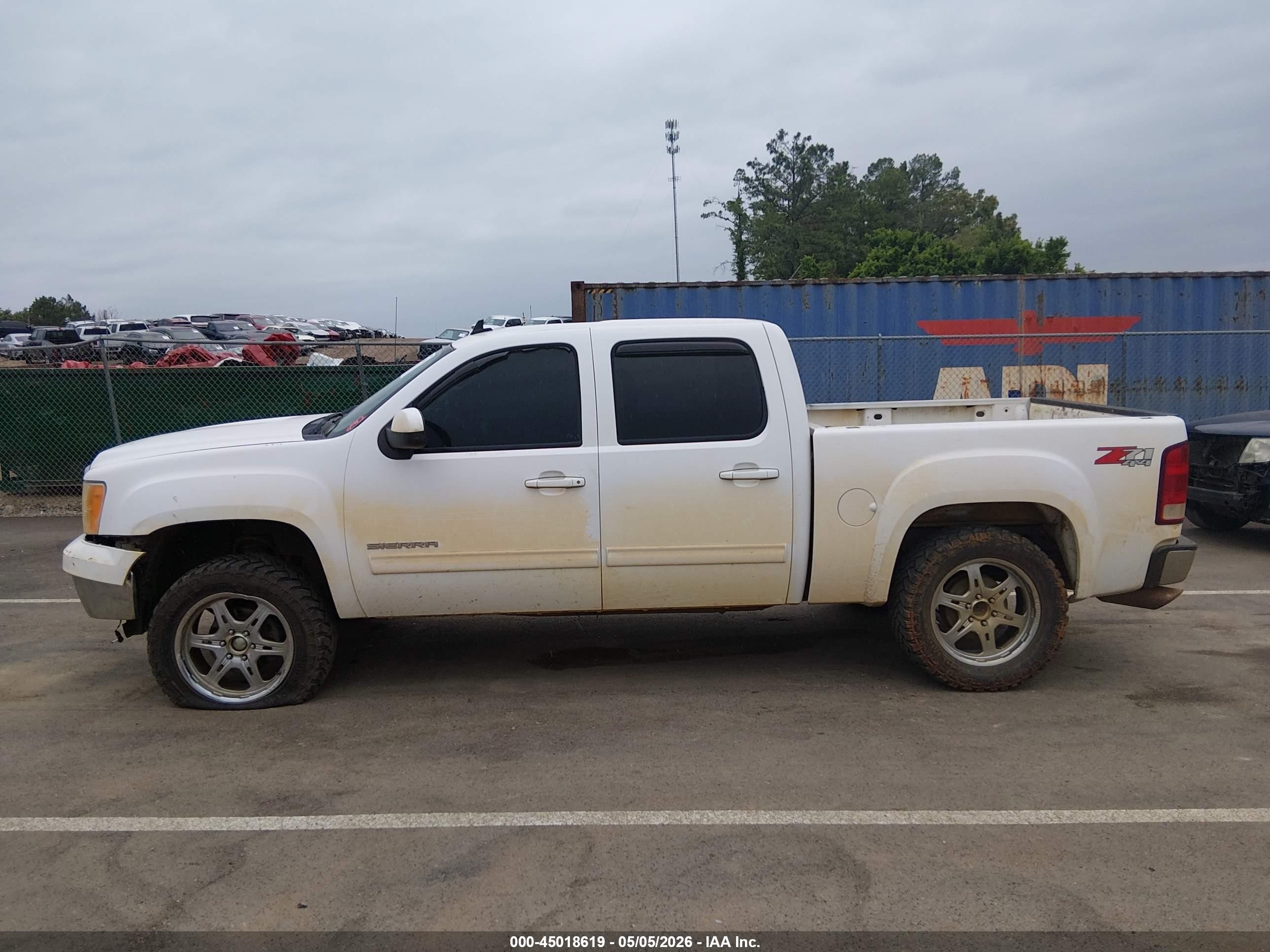 2011 Gmc Sierra 1500 Sle White vin: 3GTP2VE37BG180097