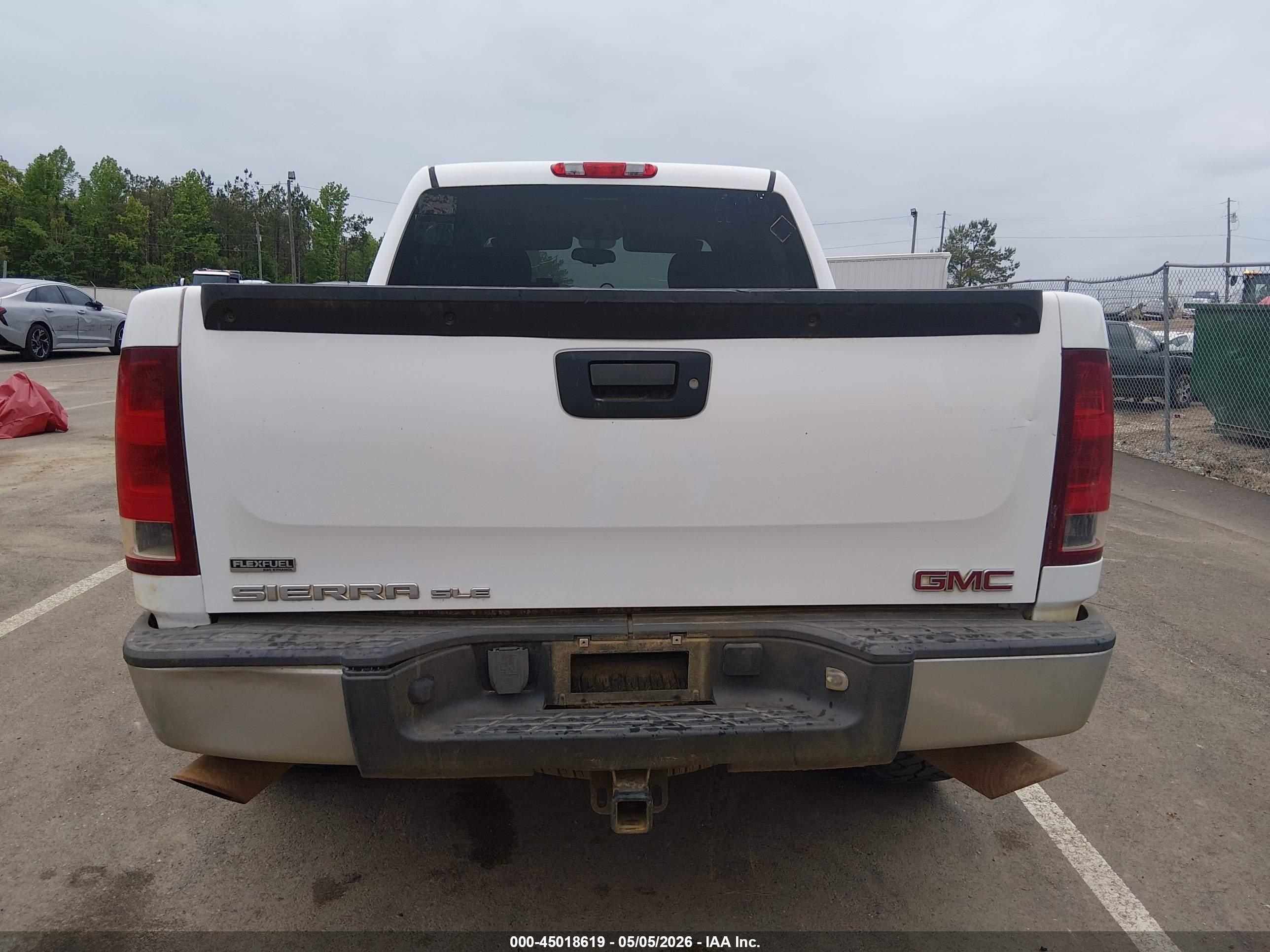 2011 Gmc Sierra 1500 Sle White vin: 3GTP2VE37BG180097