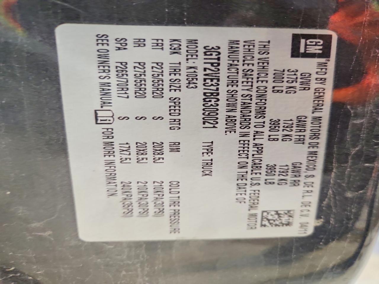 2011 Gmc Sierra K1500 Sle Gray vin: 3GTP2VE37BG309021