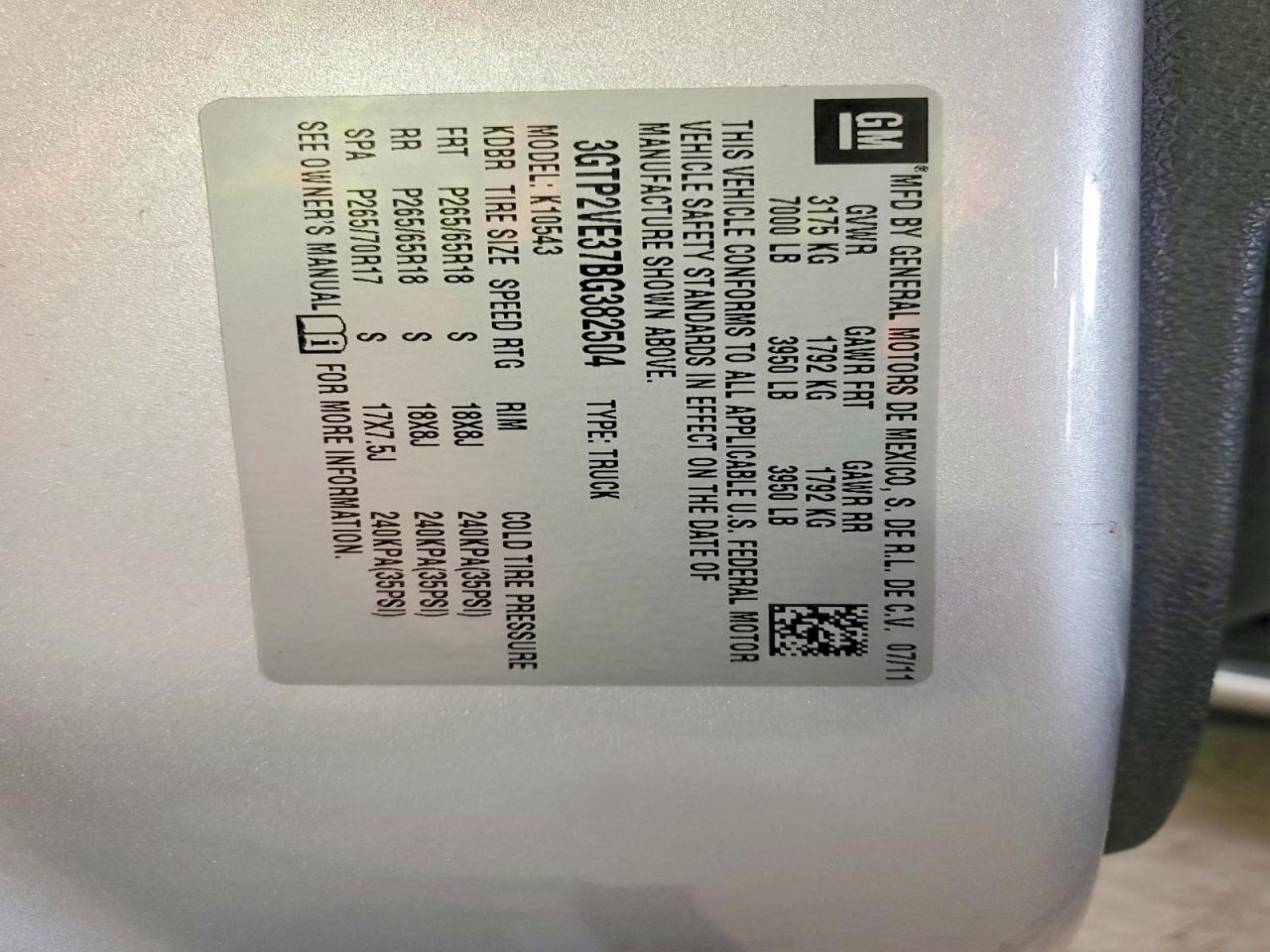 2011 Gmc Sierra Silver vin: 3GTP2VE37BG382504