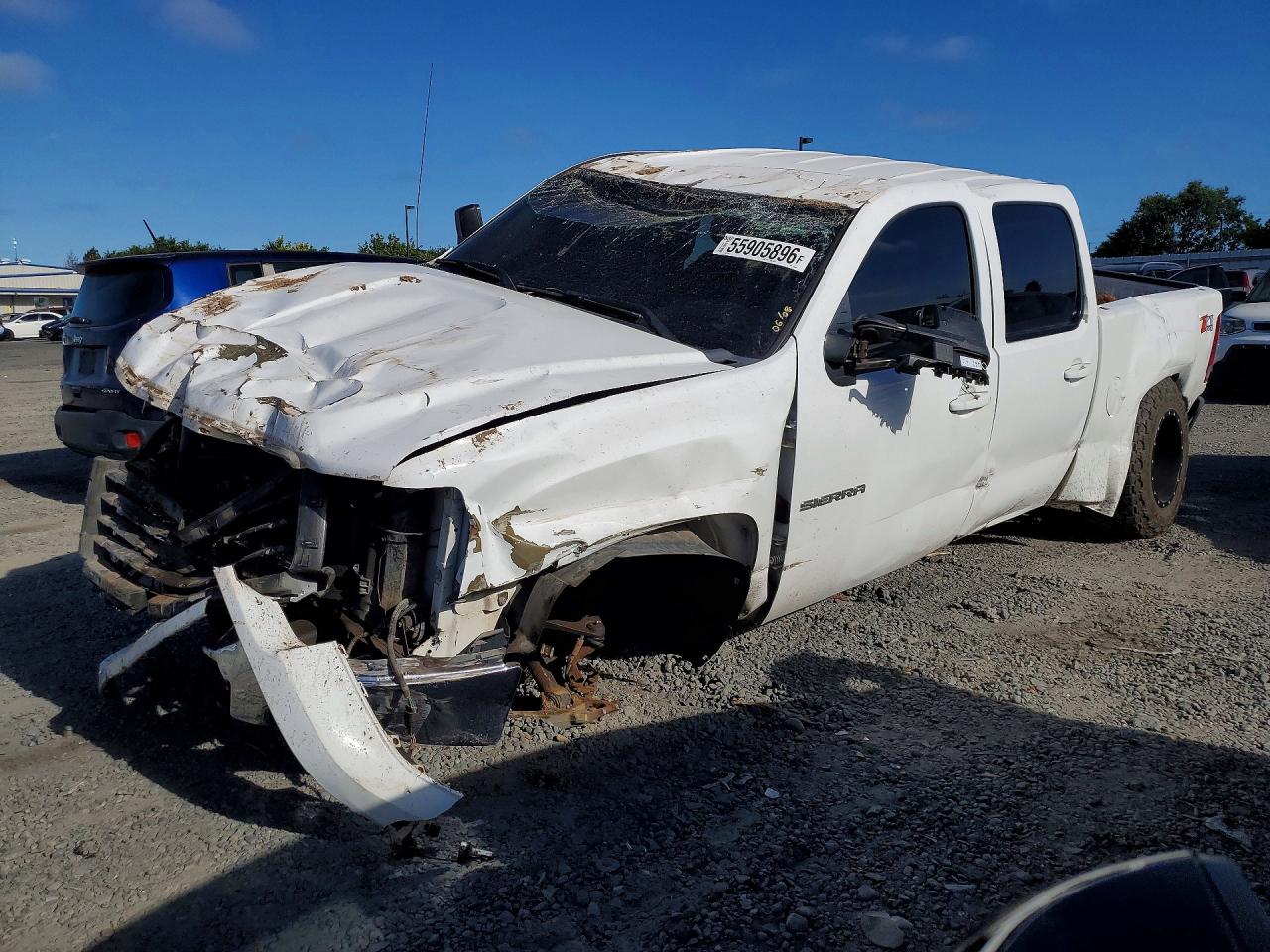 2011 Gmc Sierra K1500 Sle White vin: 3GTP2VE38BG274005