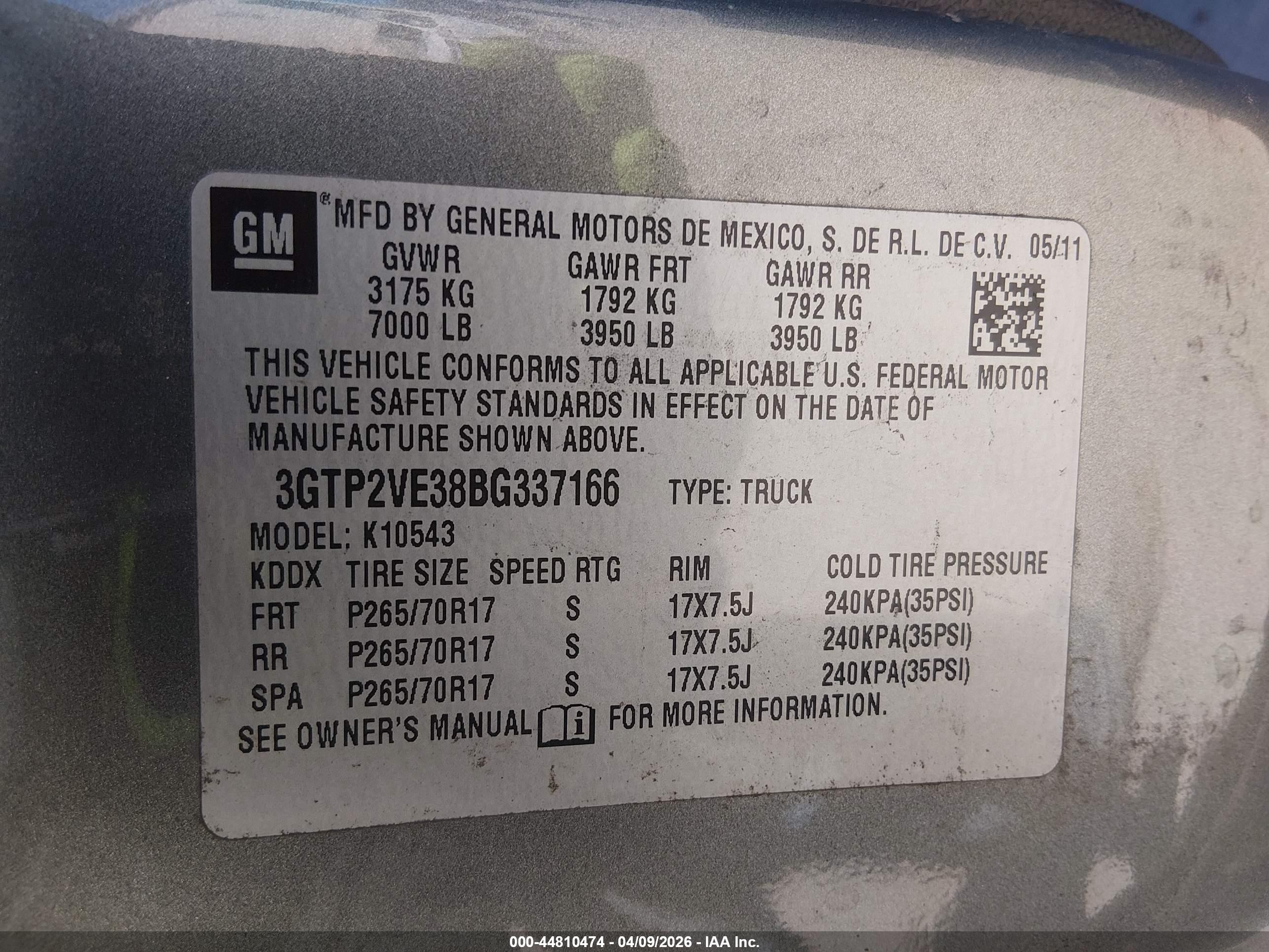 2011 Gmc Sierra 1500 Sle Gray vin: 3GTP2VE38BG337166
