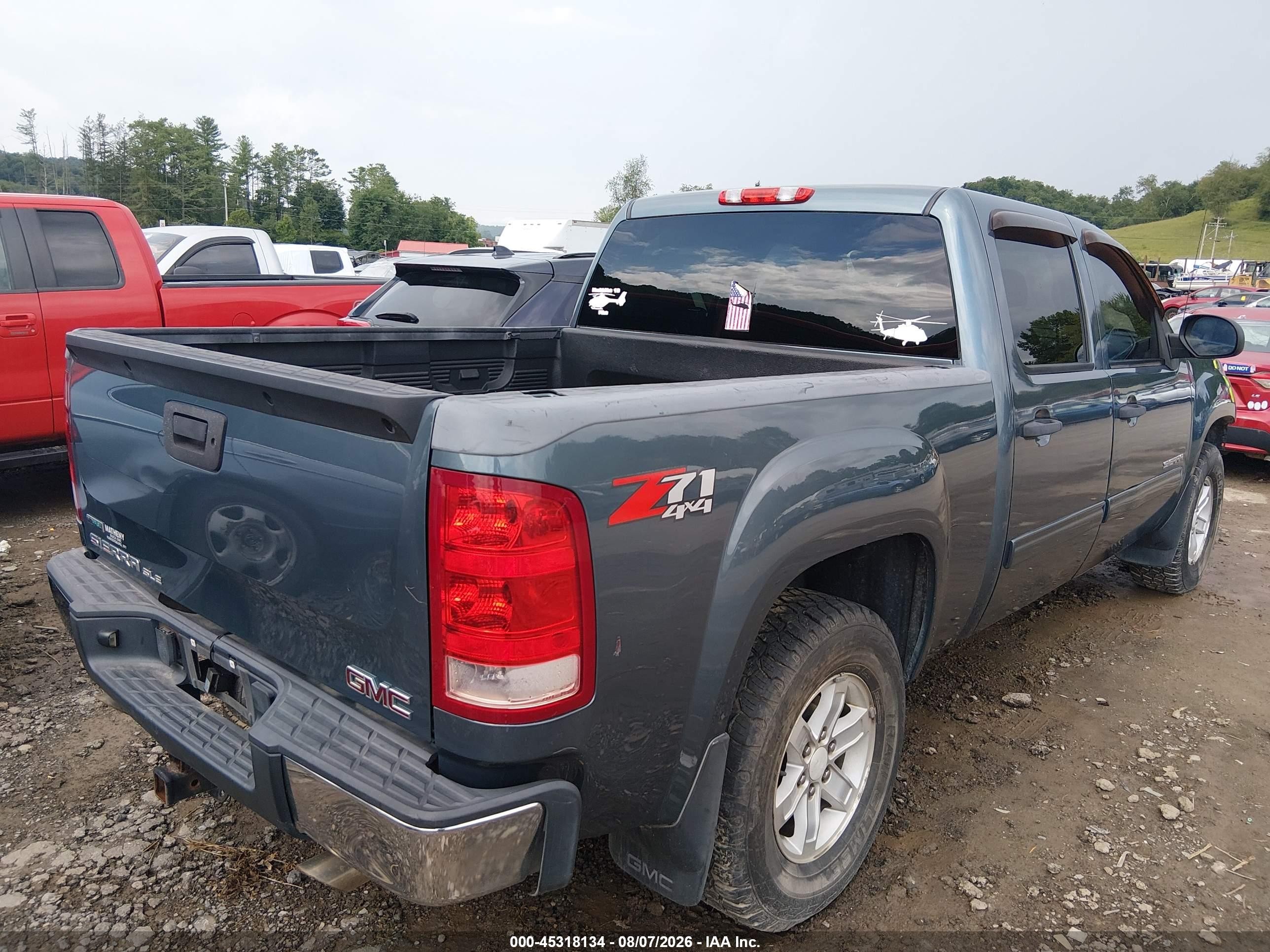 2011 Gmc Sierra 1500 Sle Blue vin: 3GTP2VE38BG337829
