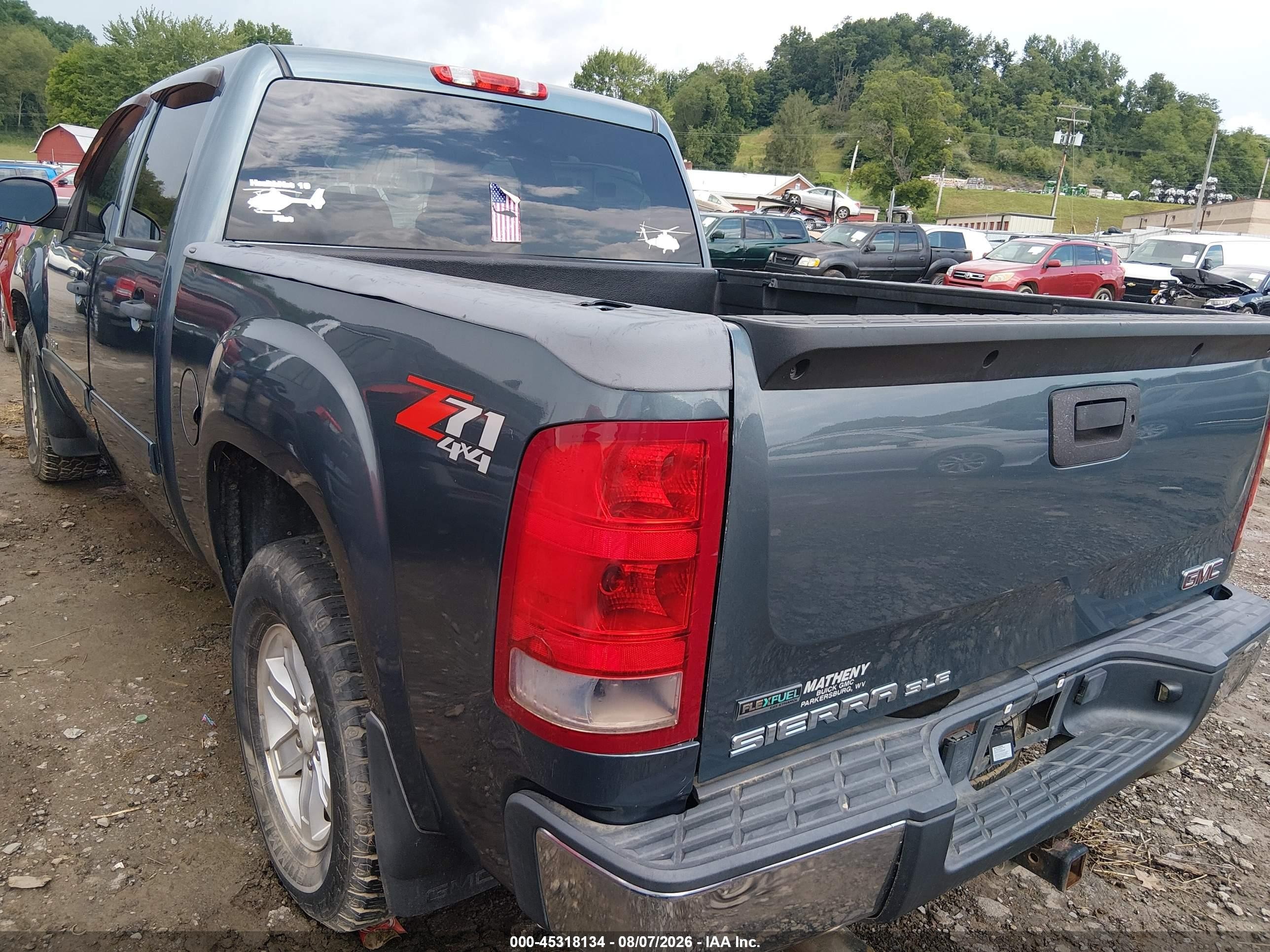 2011 Gmc Sierra 1500 Sle Blue vin: 3GTP2VE38BG337829