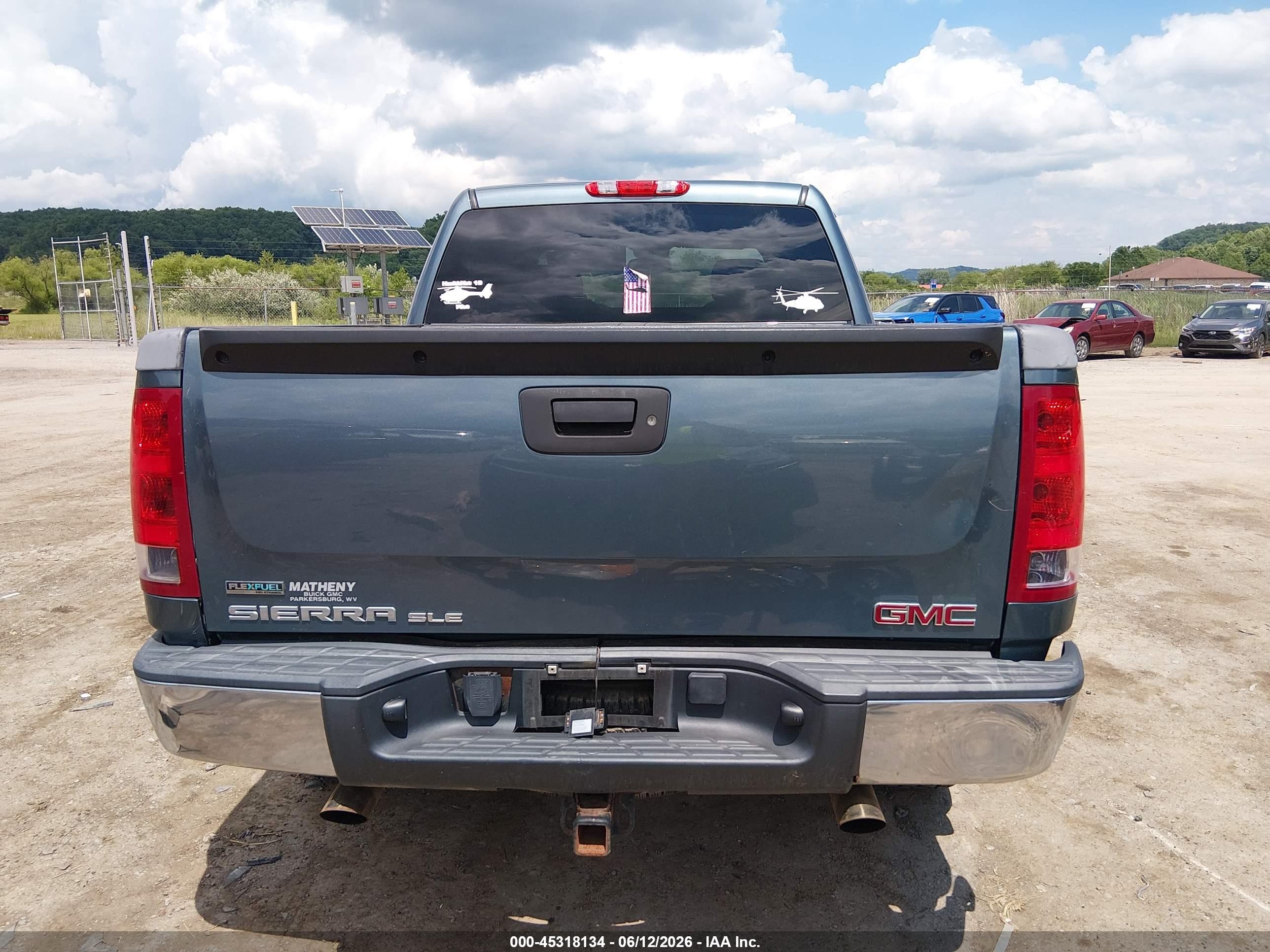 2011 Gmc Sierra 1500 Sle Blue vin: 3GTP2VE38BG337829